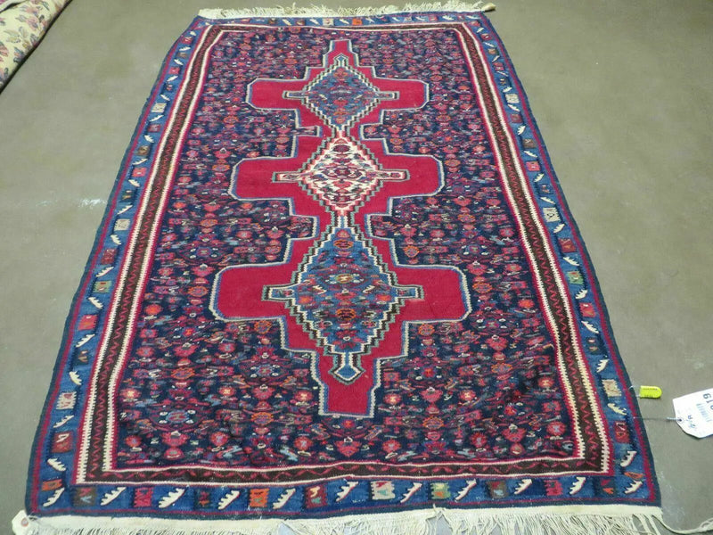 4' X 5' Antique Handmade Turkish Wool Kilim Flat weave Rug Blanket Tribal by Jewel Rugs