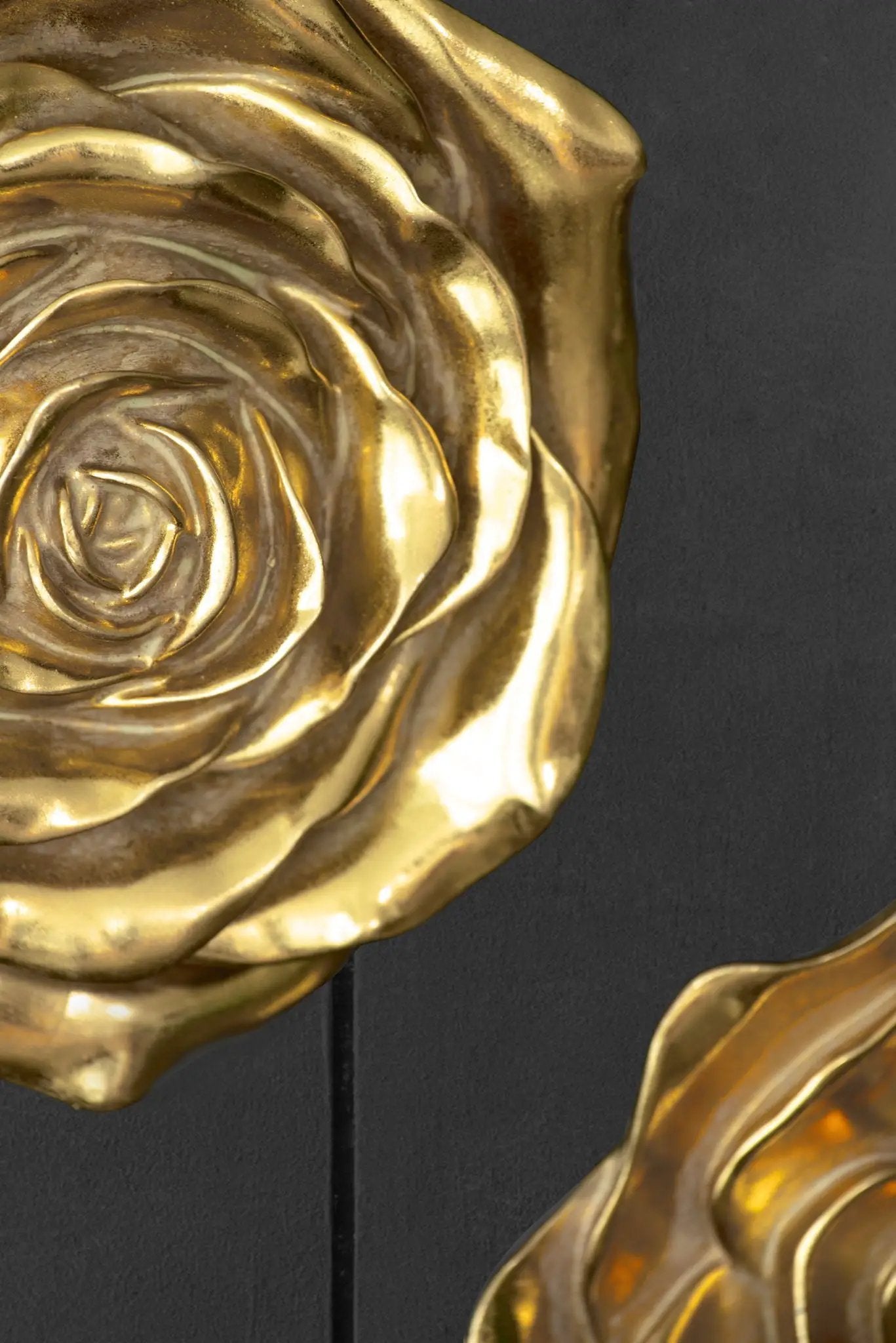 Rose Hanging Wall Accents (Set of 2) - Gold by HouseOfZazla