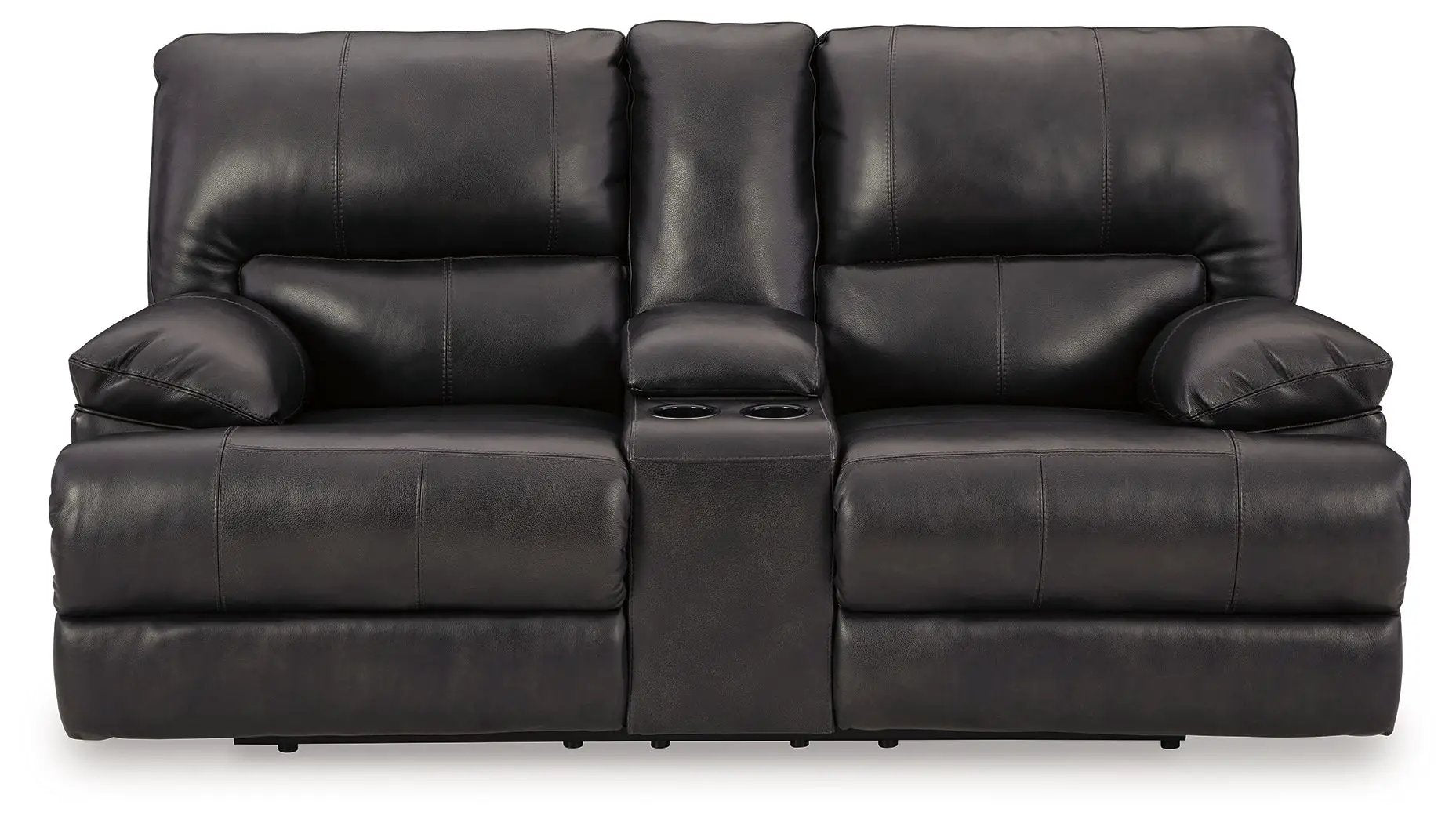 Mountainous - Power Reclining Loveseat With Console /Adj Headrest - Eclipse by Unique Piece Furniture