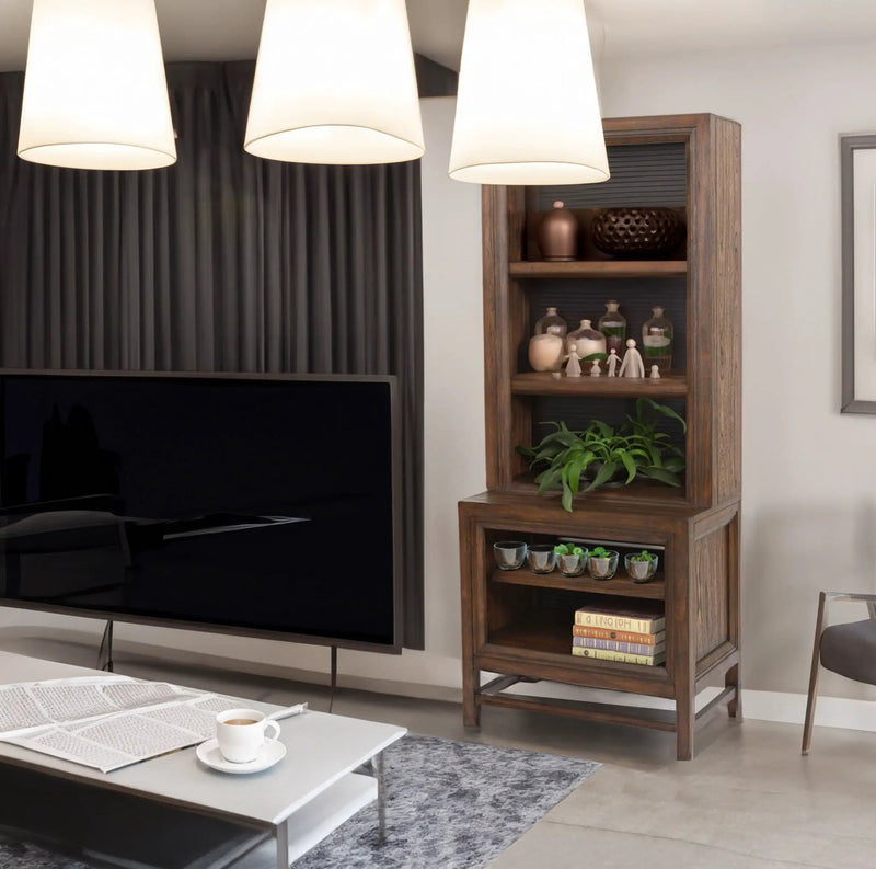 Bookcase Pier, 2 Tone - Brown by Unique Piece Furniture