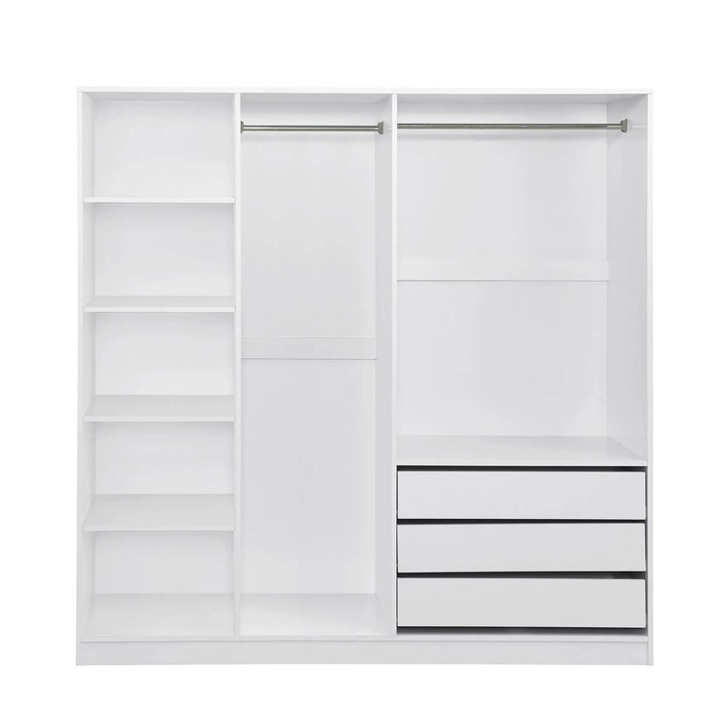 Doorless Storage Wardrobe For Dedroom With Shelves And 3 Drawers by HouseOfZazla