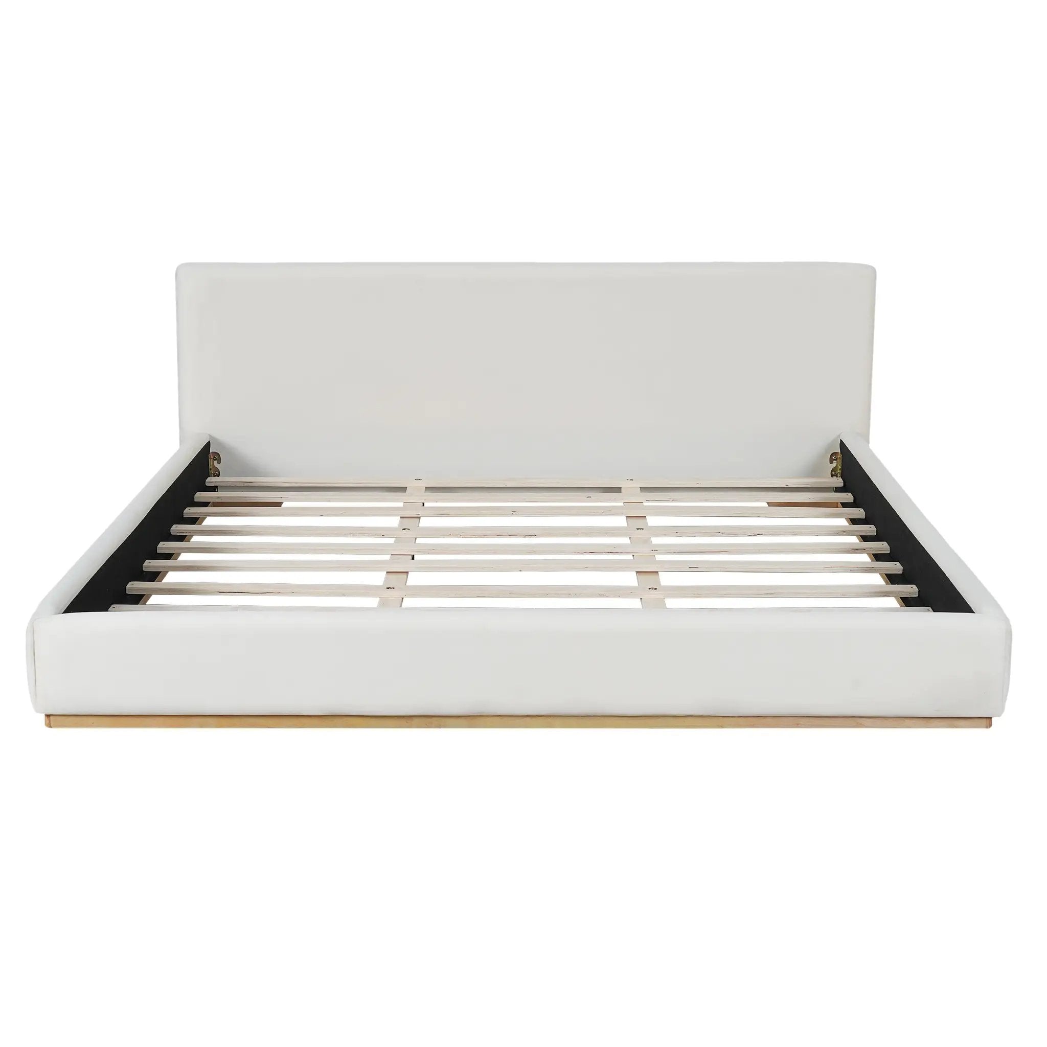 Elegant Upholstered Bed With Solid Wood Frame, King by HouseOfZazla