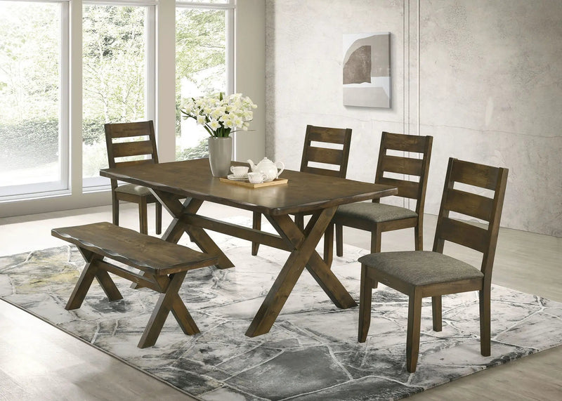 Alston 6-piece Rectangular Dining Table Set Knotty Nutmeg by Unique Piece Furniture