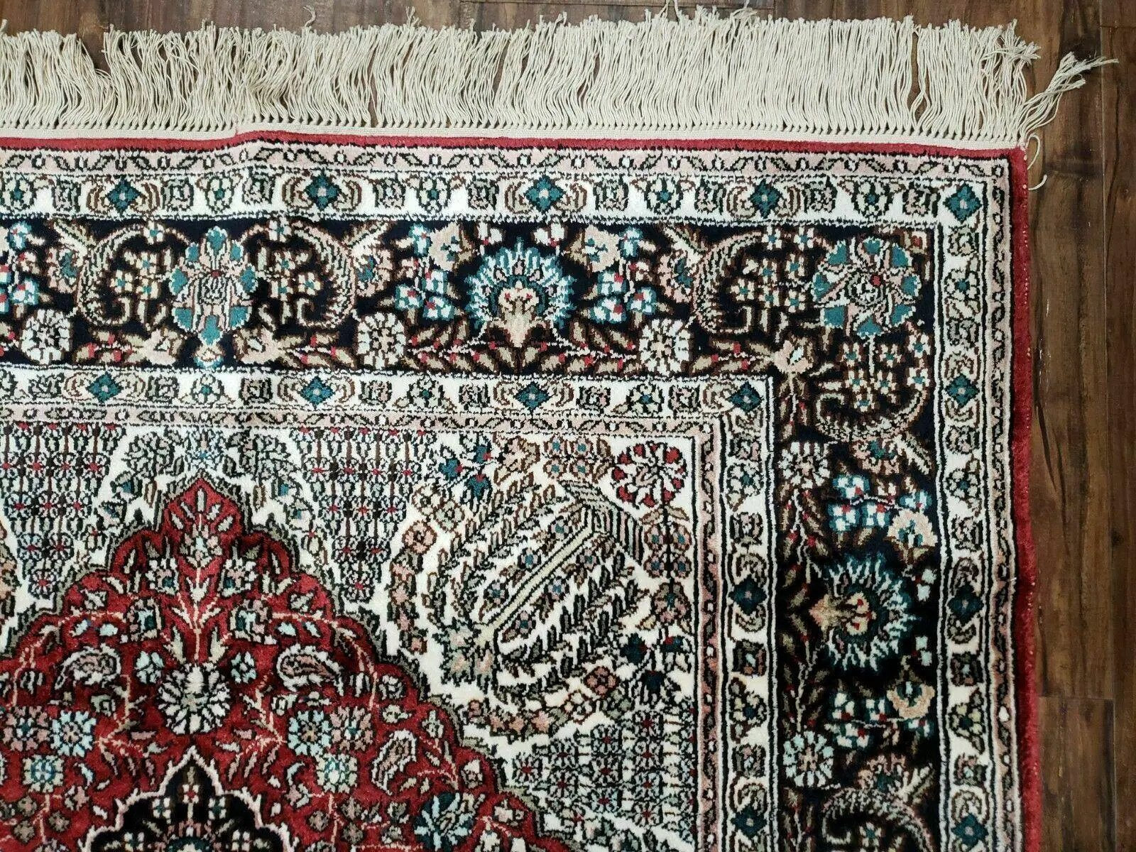 3' X 5' Vintage Fine Handmade India Oriental Kashmir Silk Rug 400 KPSI Wow by Jewel Rugs