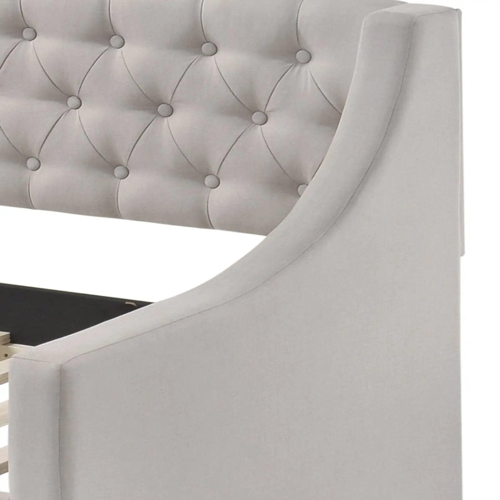 Lianna Fog Fabric Daybed with Trundle (Twin) by HouseOfZazla