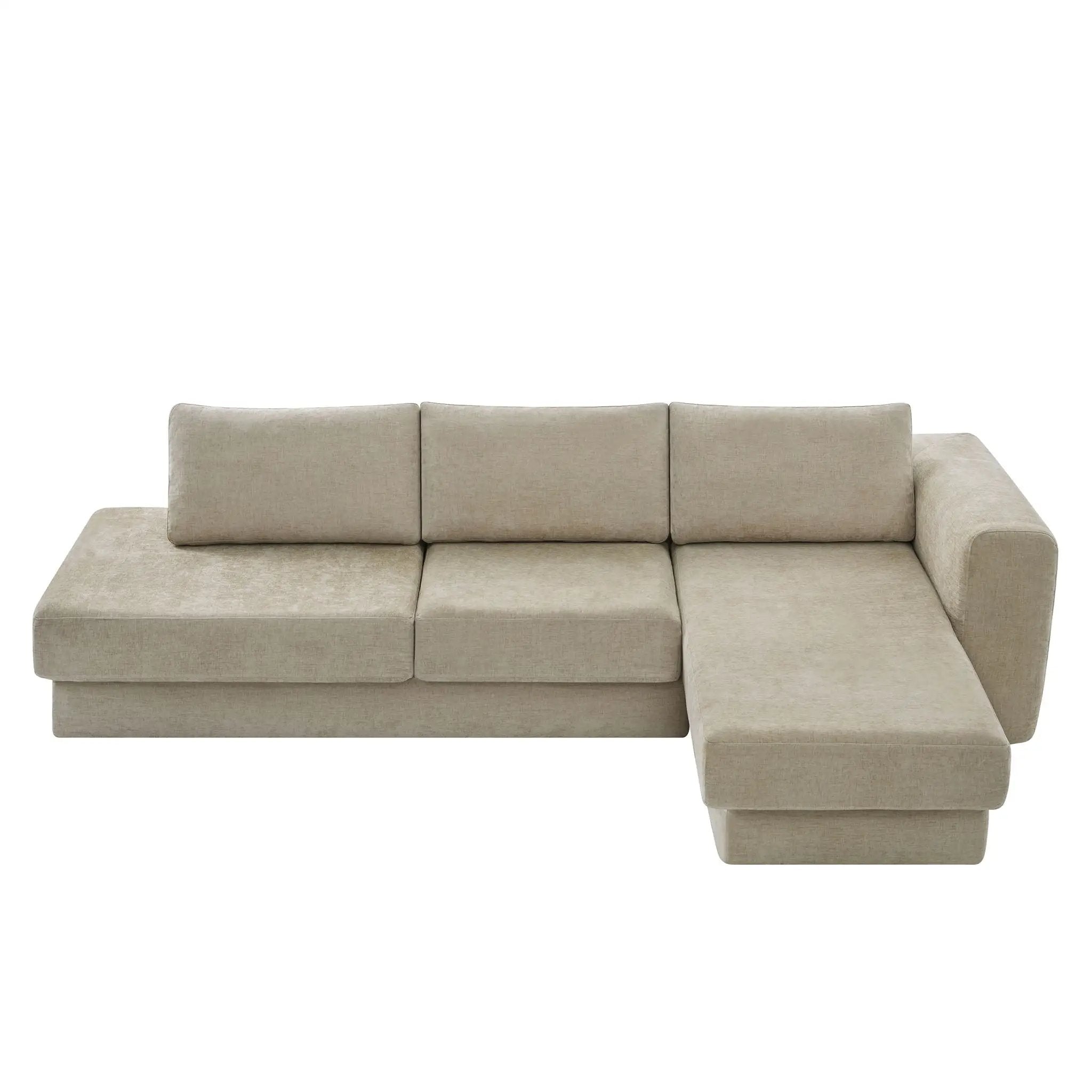 L-Shaped Modular Sofa With Double Layer Cushion by HouseOfZazla