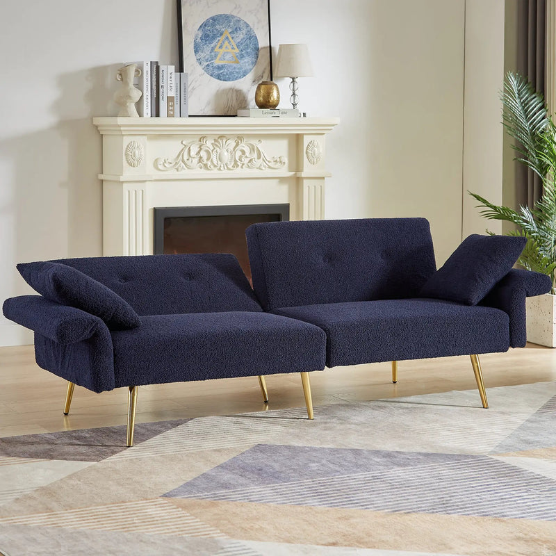 Modern Teddy Upholstered Accent Loveseat Sofa by HouseOfZazla