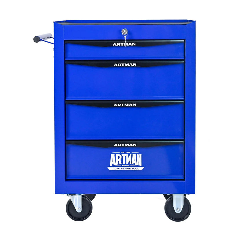 Rolling Metal Tool Chest With Drawers, Steel Storage Cabinet With Ball Bearing Slides by HouseOfZazla