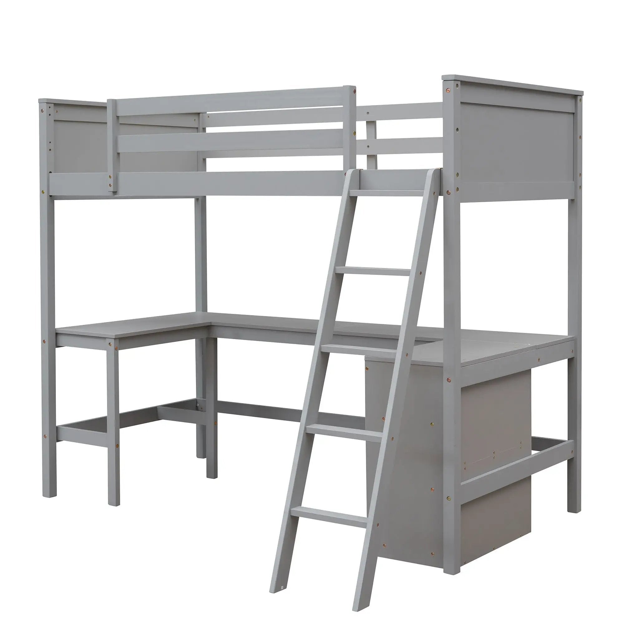 Loft Bed With Shelves With Desk by Unique Piece Furniture