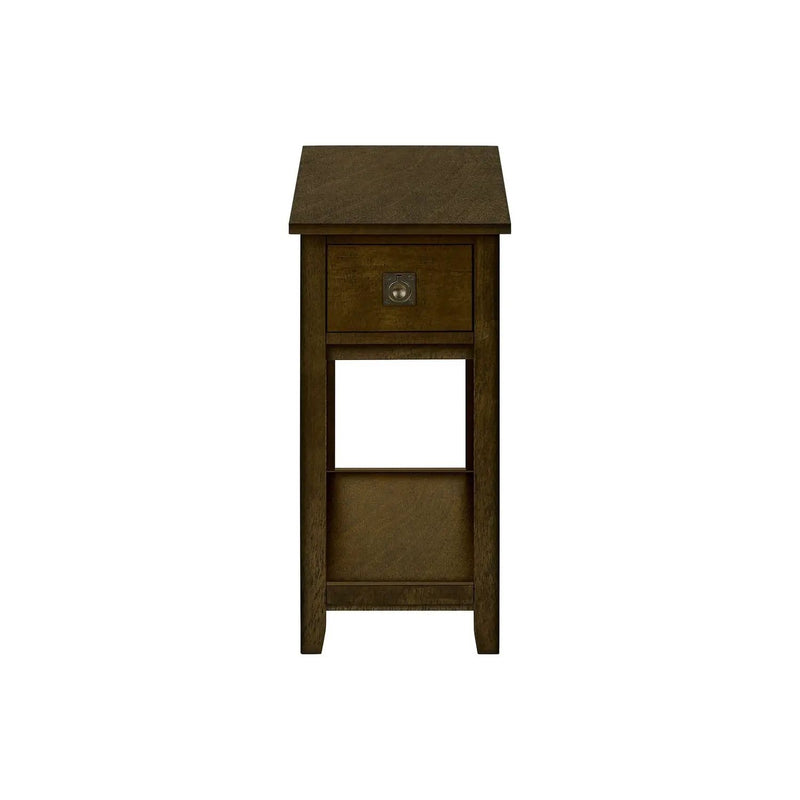 Accent End Table, 2 Tier, Narrow, Lamp, Storage Drawer, Charming Design by Unique Piece Furniture
