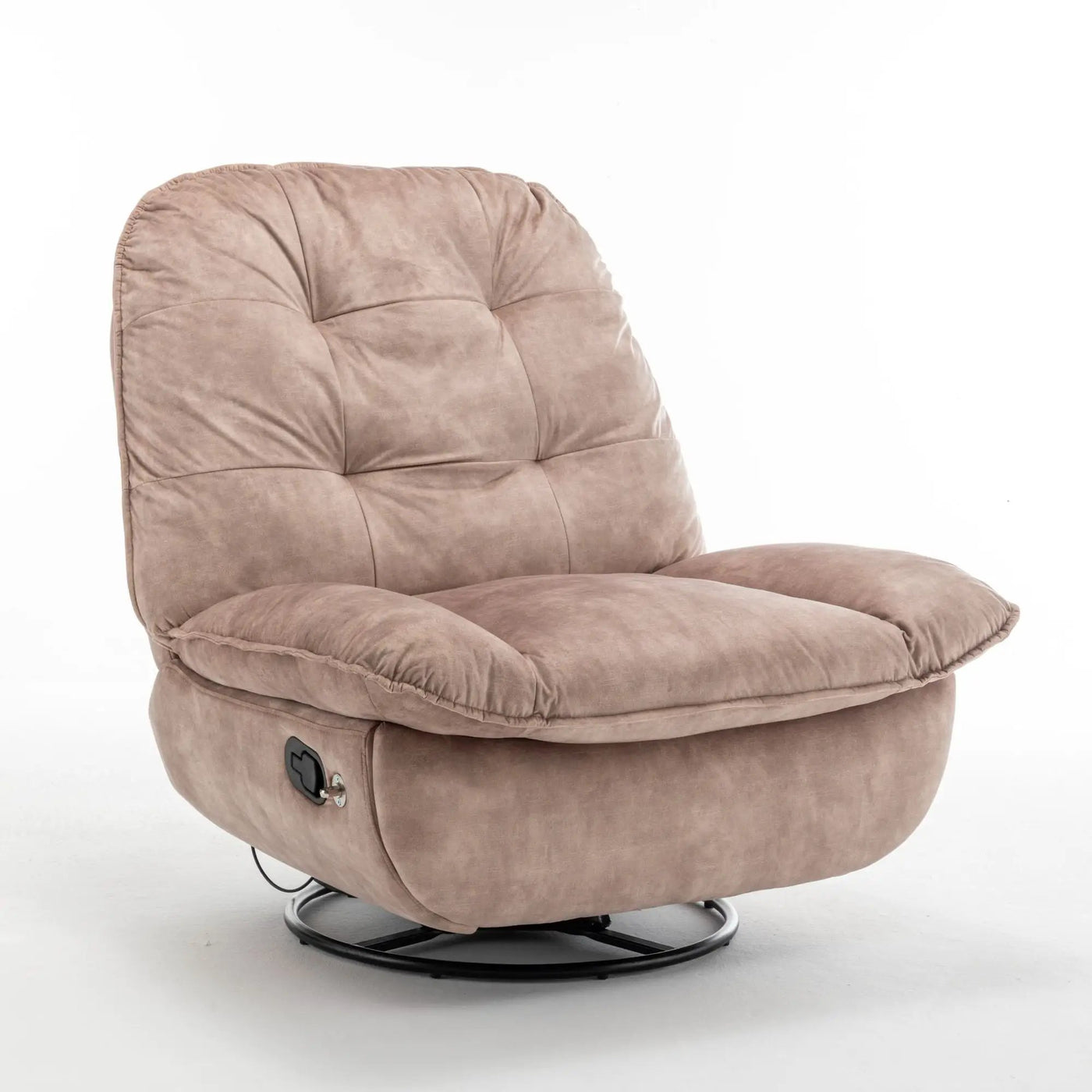 Modern Swivel Gliding Recliner Chair With Rocking Function And Phone Holder, Large Comfortable by HouseOfZazla