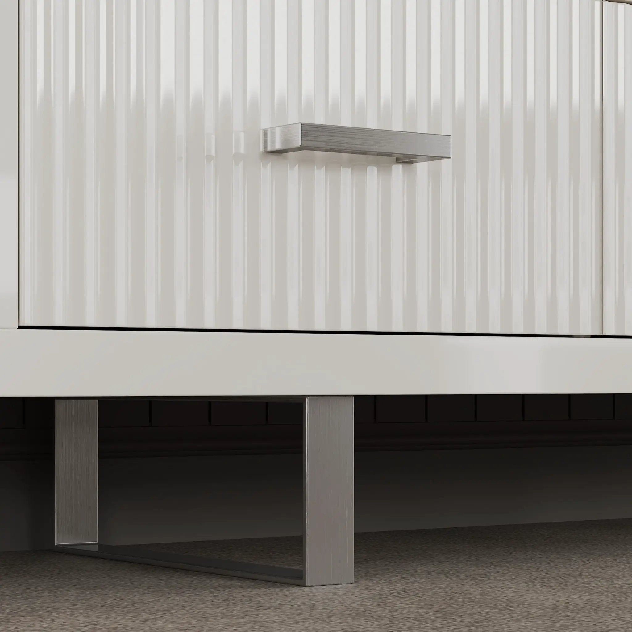 TV Stand With Slatted Drawers