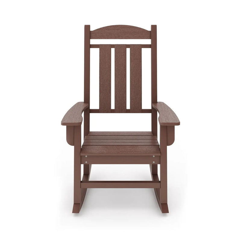 Traditional Porch Rocker Classic HDPE Poly Lumber For Porch, Patio, And Garden Comfort by Unique Piece Furniture