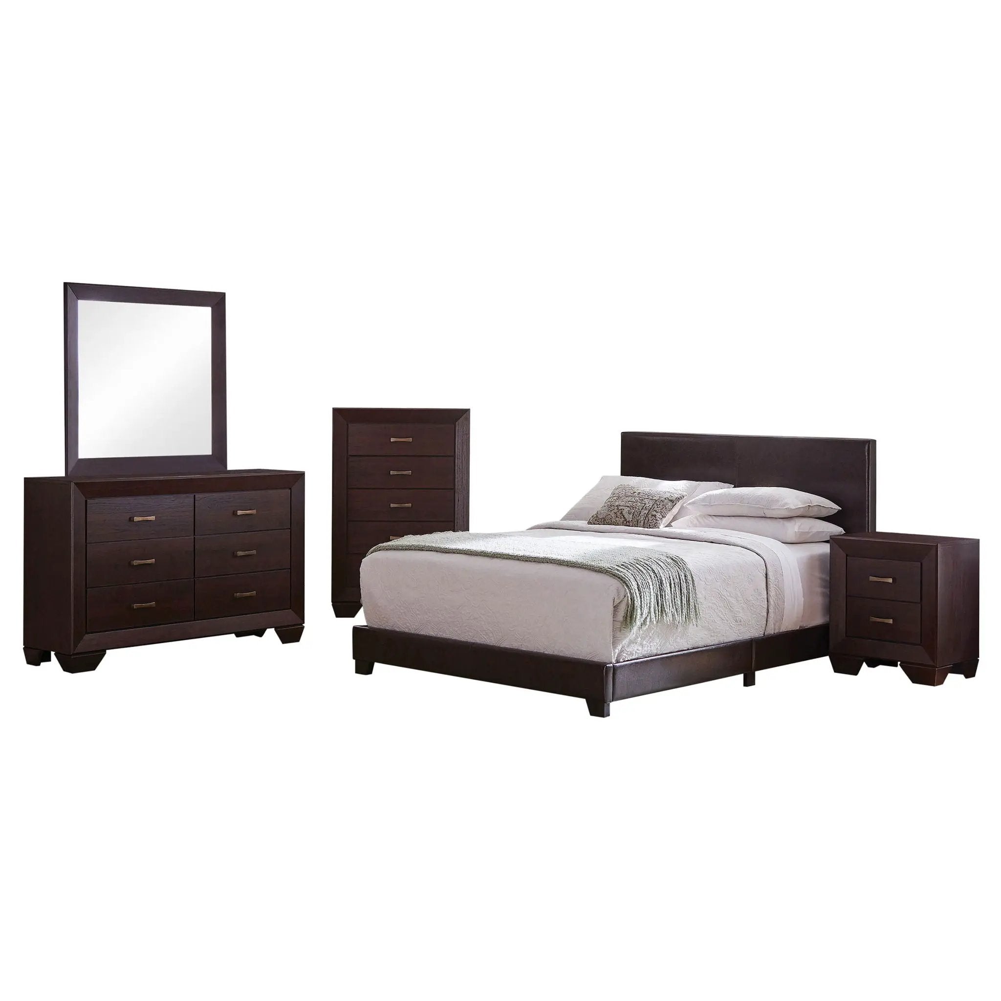 Dorian 5-piece Full Bedroom Set Dark Cocoa by Unique Piece Furniture