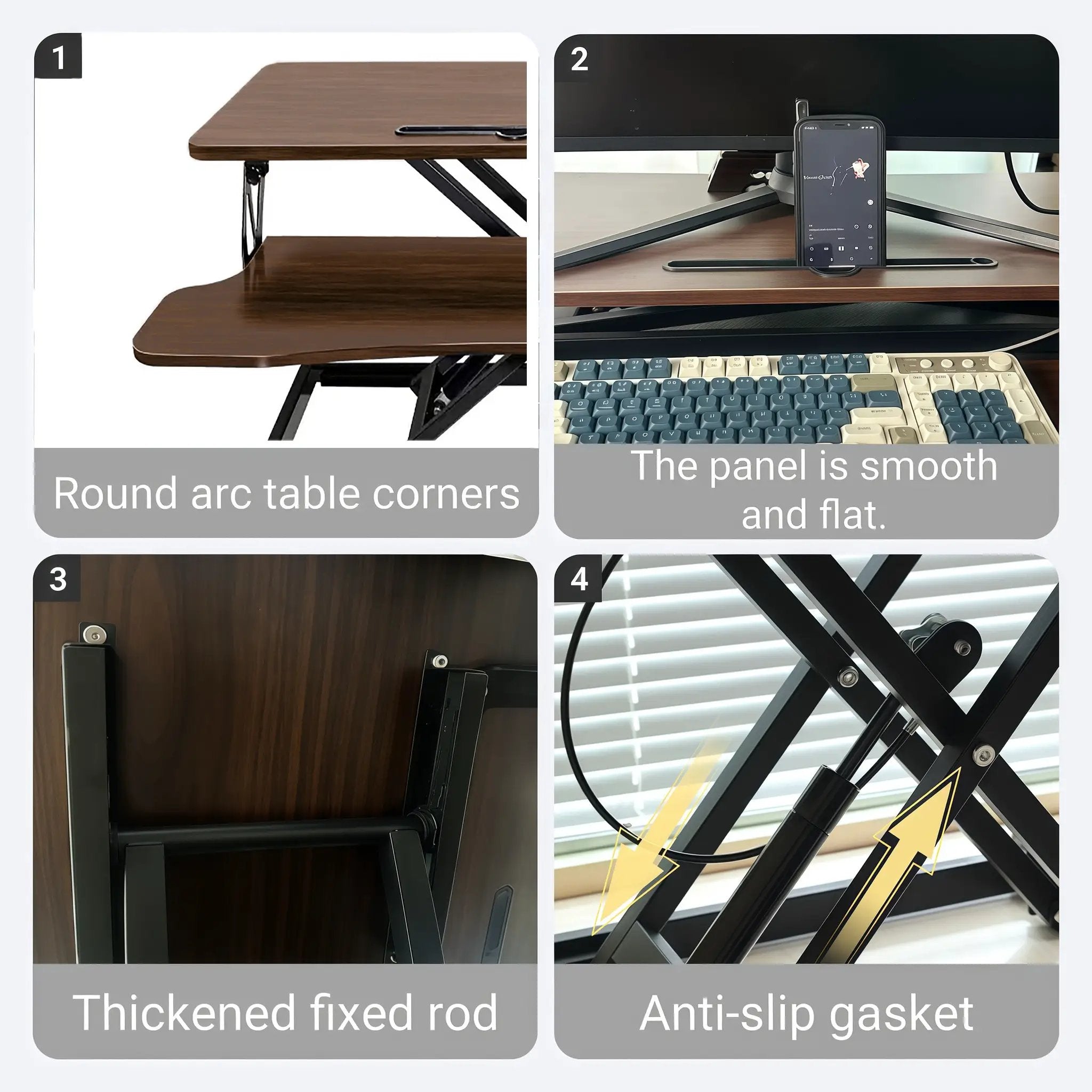 32 Inch Desk Converter - Height Adjustable Workstation by HouseOfZazla