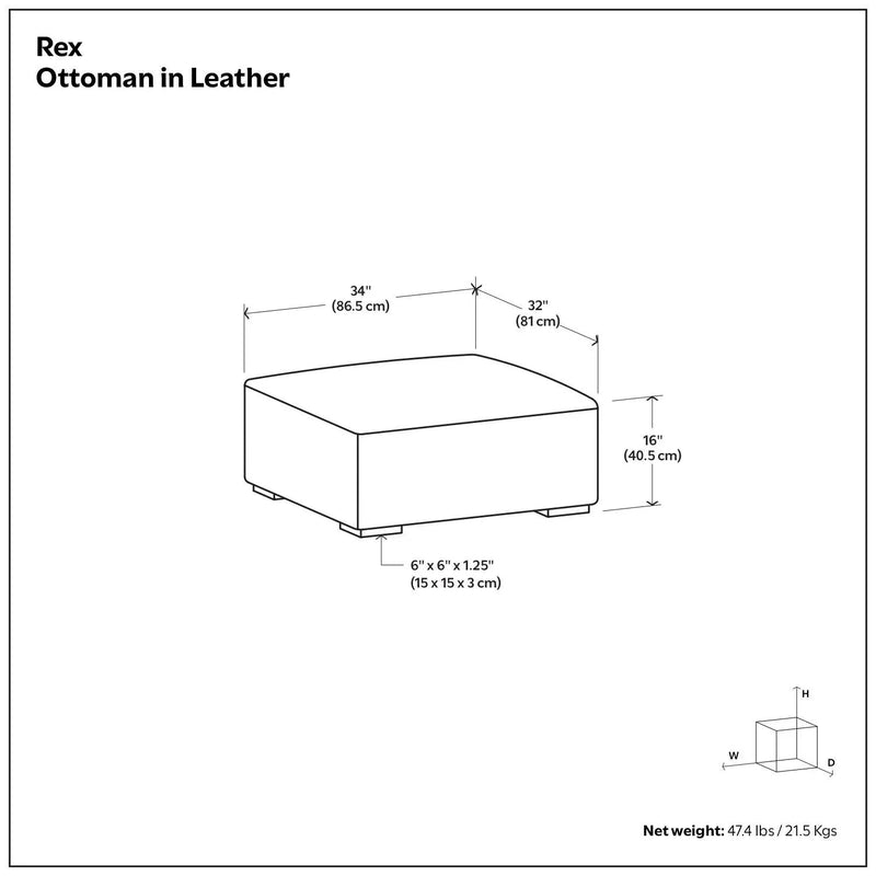 Rex - Versatile Design Ottoman by Unique Piece Furniture