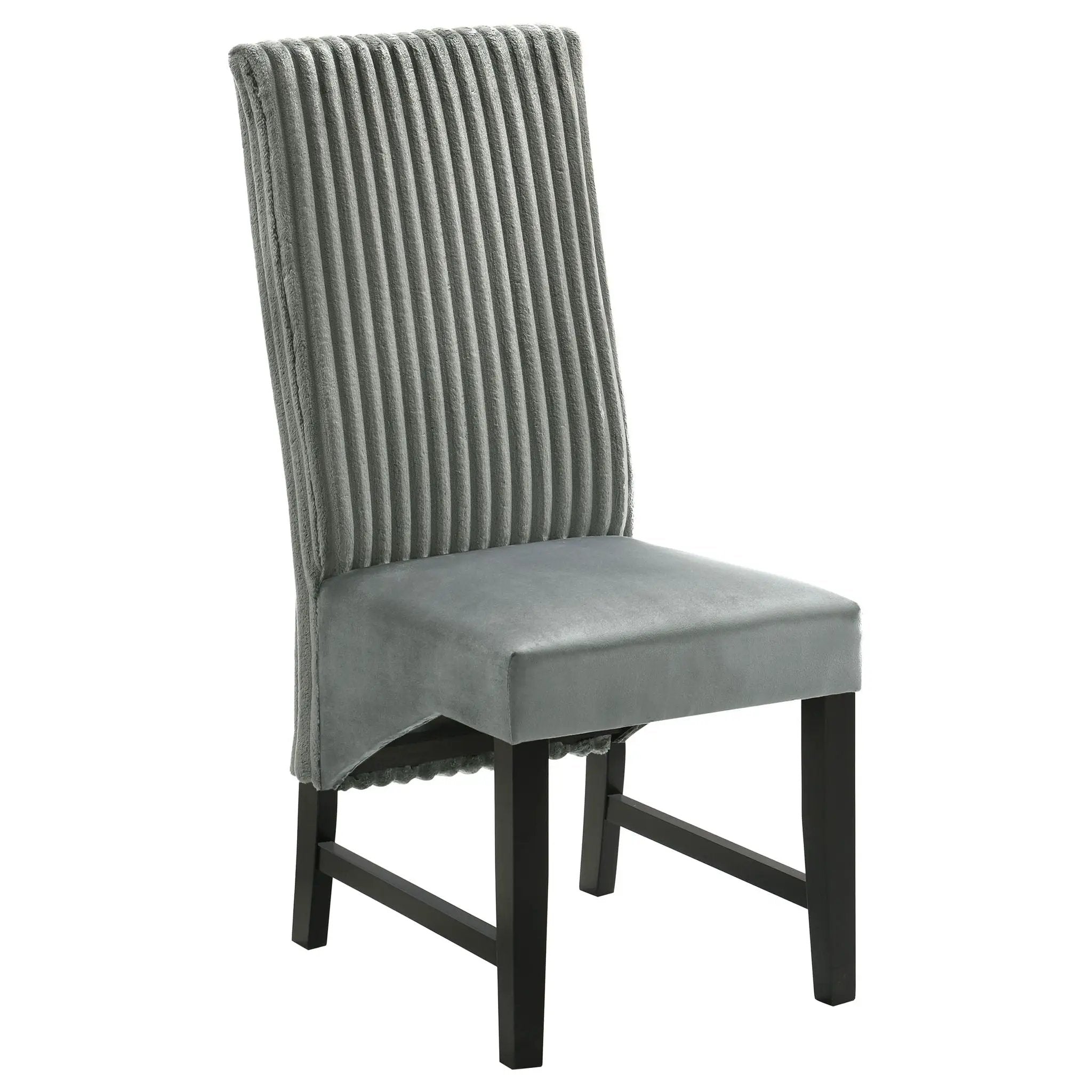 Barrand Upholstered Dining Side Chair Grey (Set of 2) by Unique Piece Furniture