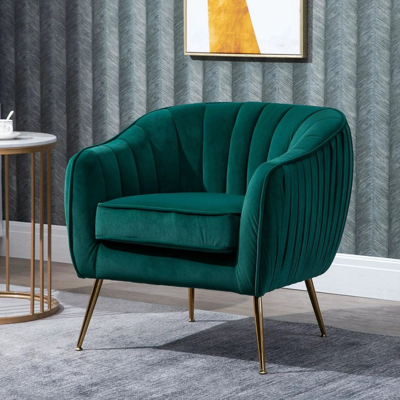 Accent Chair - Luxury Velvet Blue by House Of Avana