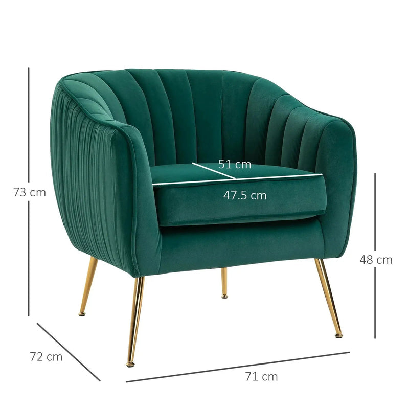 Accent Chair - Luxury Velvet Blue by House Of Avana