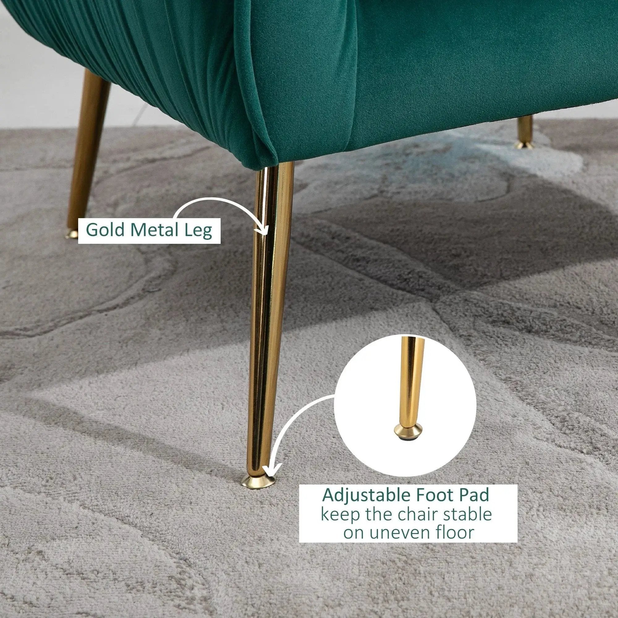 Accent Chair - Luxury Velvet Blue by House Of Avana