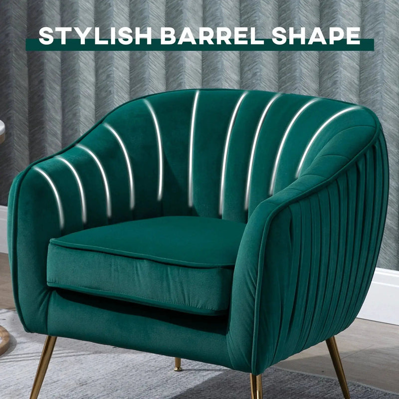 Accent Chair - Luxury Velvet Blue by House Of Avana