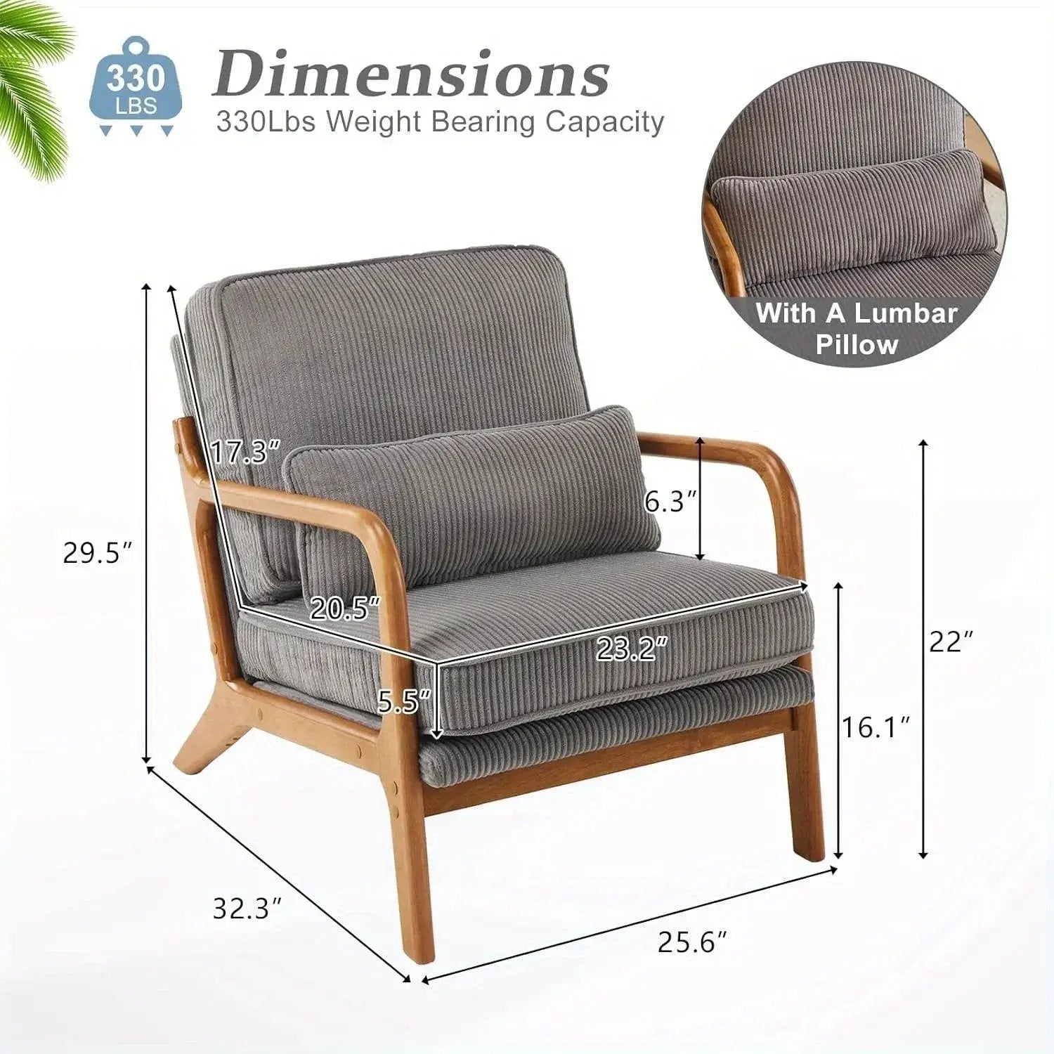 Accent Chair - Striped Blue White by House Of Avana