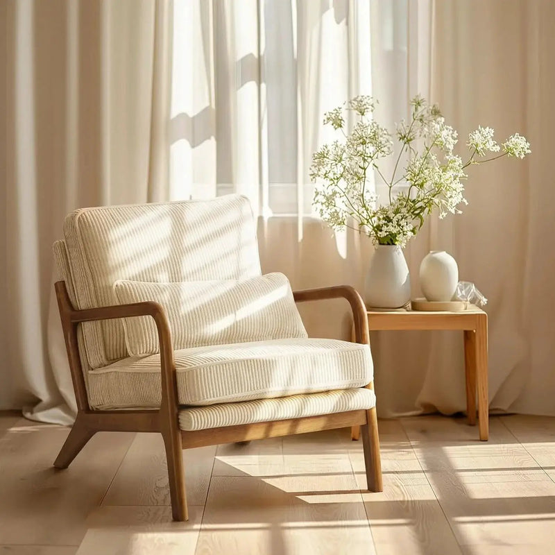 Accent Chair - Striped Blue White by House Of Avana
