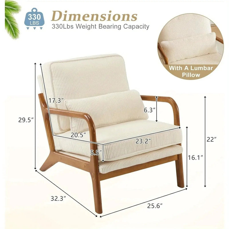 Accent Chair - Striped Blue White by House Of Avana