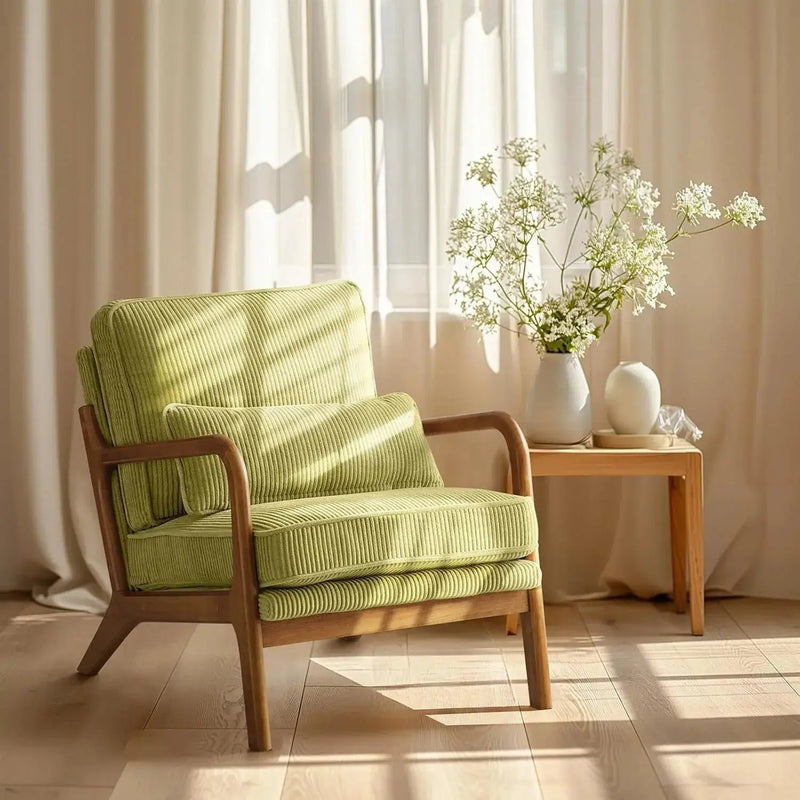 Accent Chair - Striped Blue White by House Of Avana