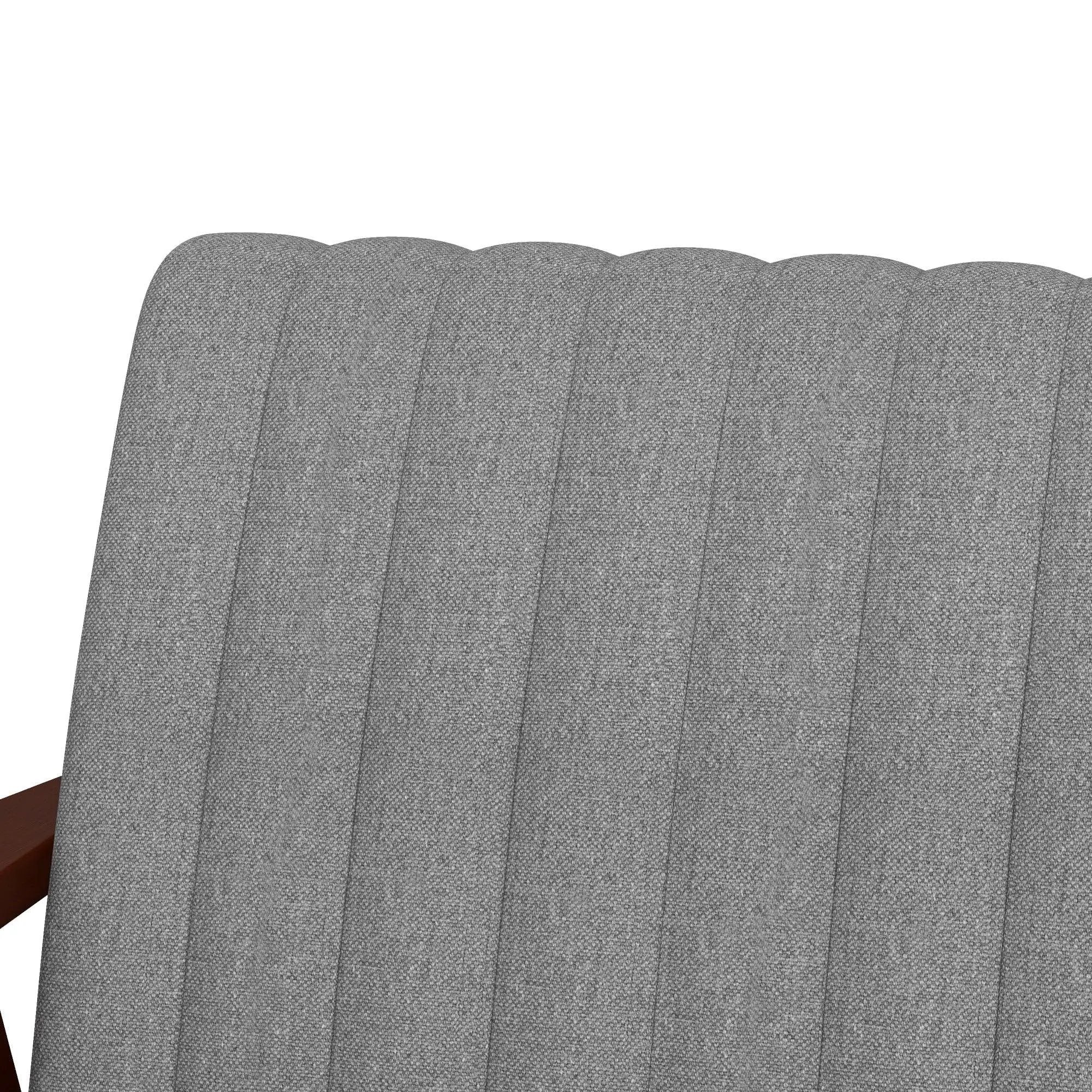 Accent Chair - Tufted Grey Wooden by House Of Avana