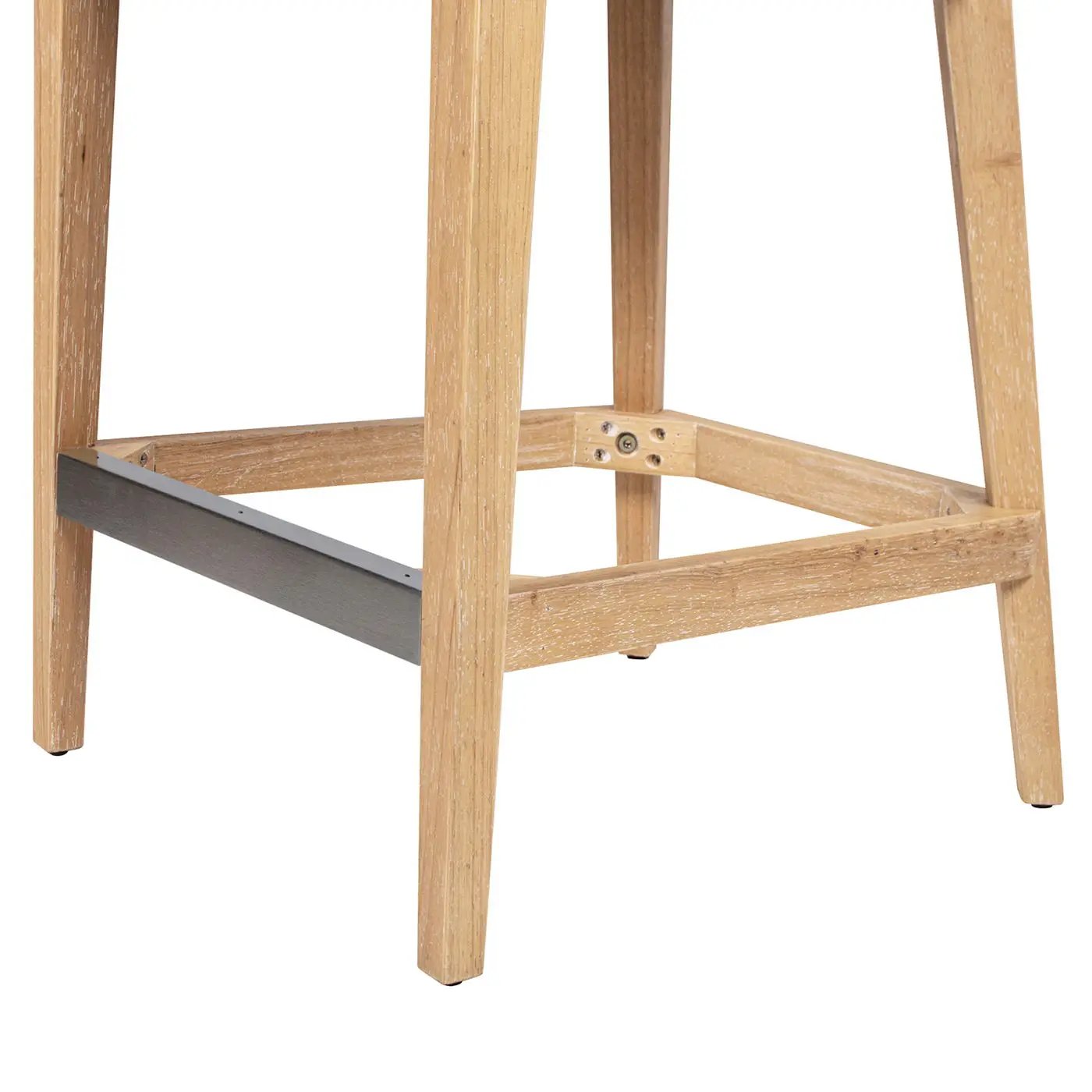 Penny - Round Arched Upholstered Counter Stool (Set of 2) - Travertine Beige by HouseOfZazla
