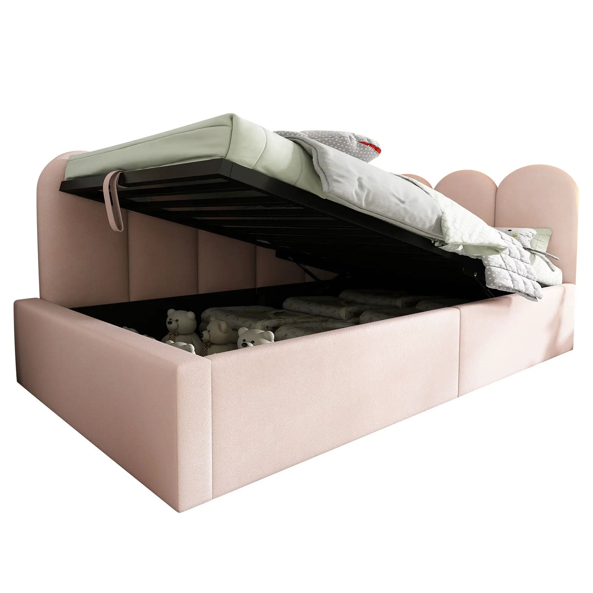 Upholstered Daybed With Metal Slatted Base by HouseOfZazla
