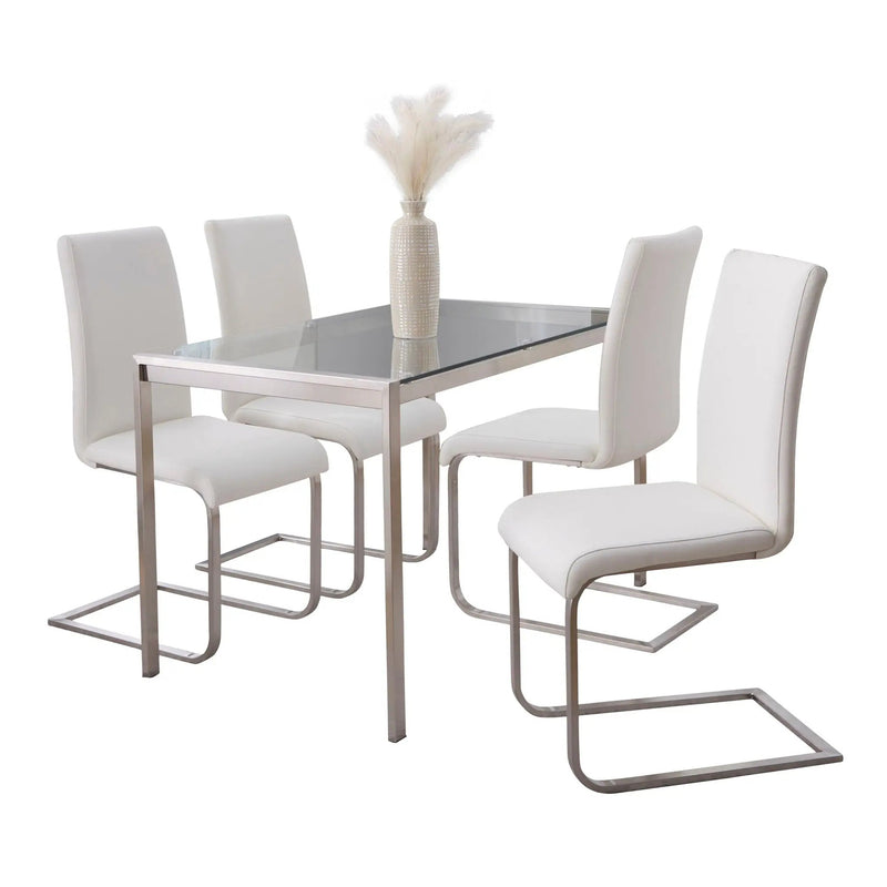 Fuji Foster - Contemporary Dining Set l, Glass 5 Piece by HouseOfZazla