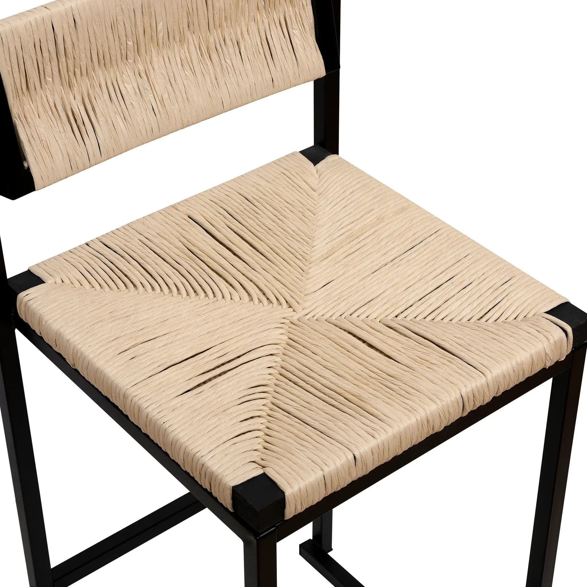 Bar Stools Paper Rope Weave Dining Chairs With Back Hand Weave Stools For Kichen Island, Bar & Counter (Set of 2) by HouseOfZazla