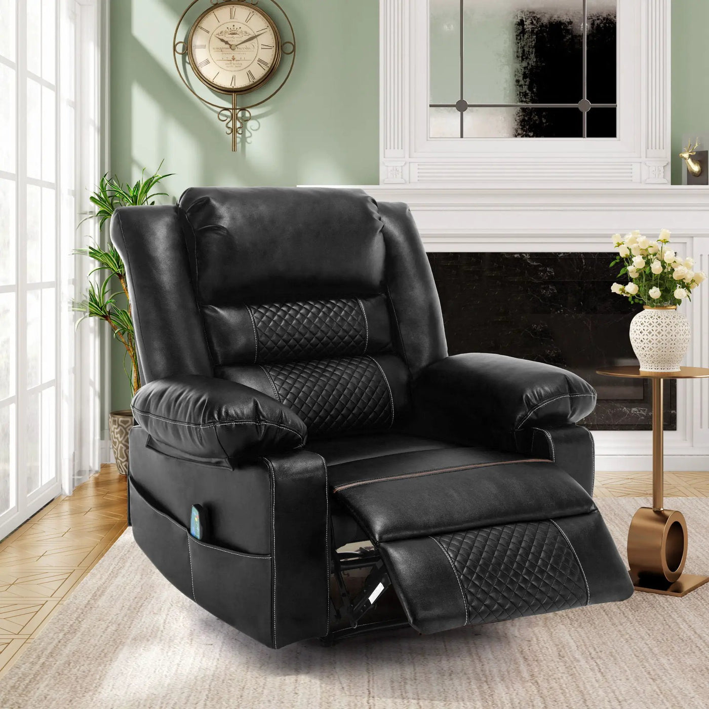 Breathable Massage Recliner Manual Chair by Unique Piece Furniture