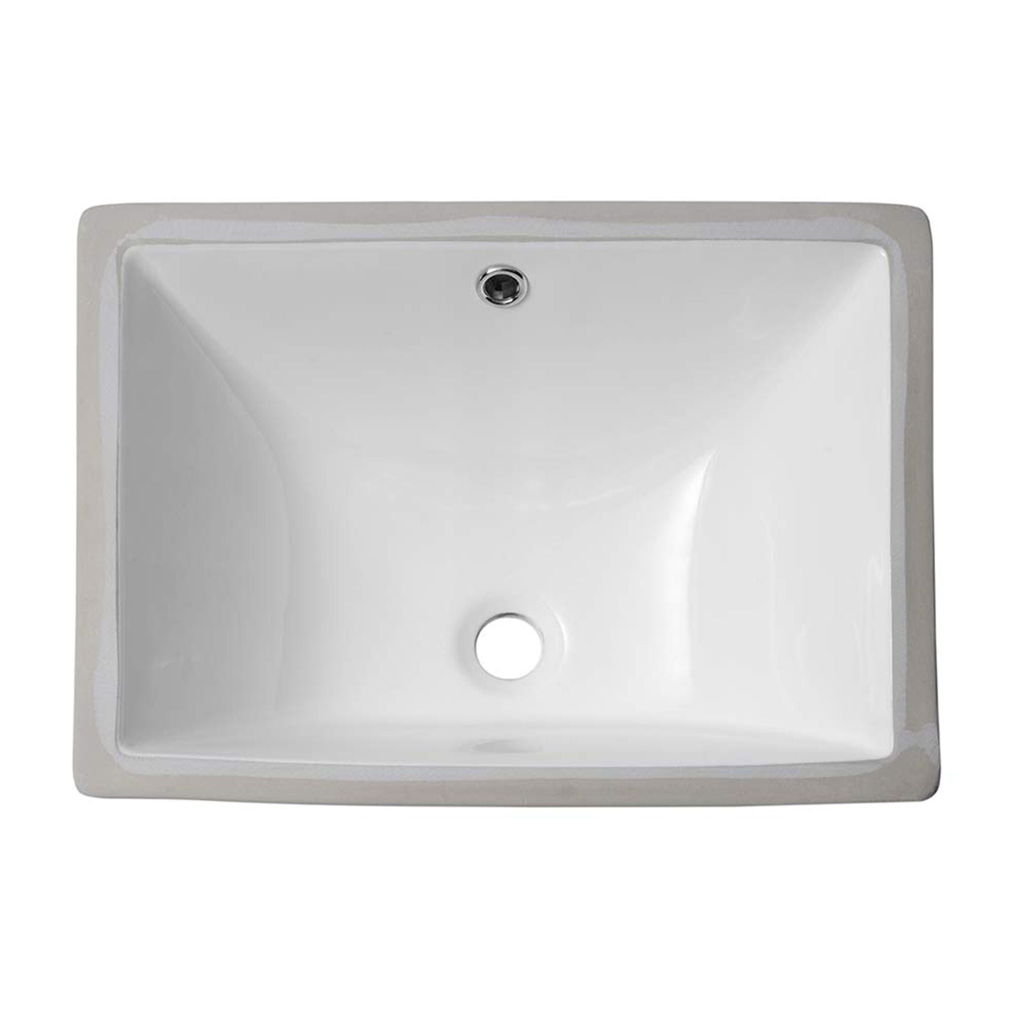 European Style Ceramic Rectangular Undermount Bathroom Sink With Overflow by HouseOfZazla