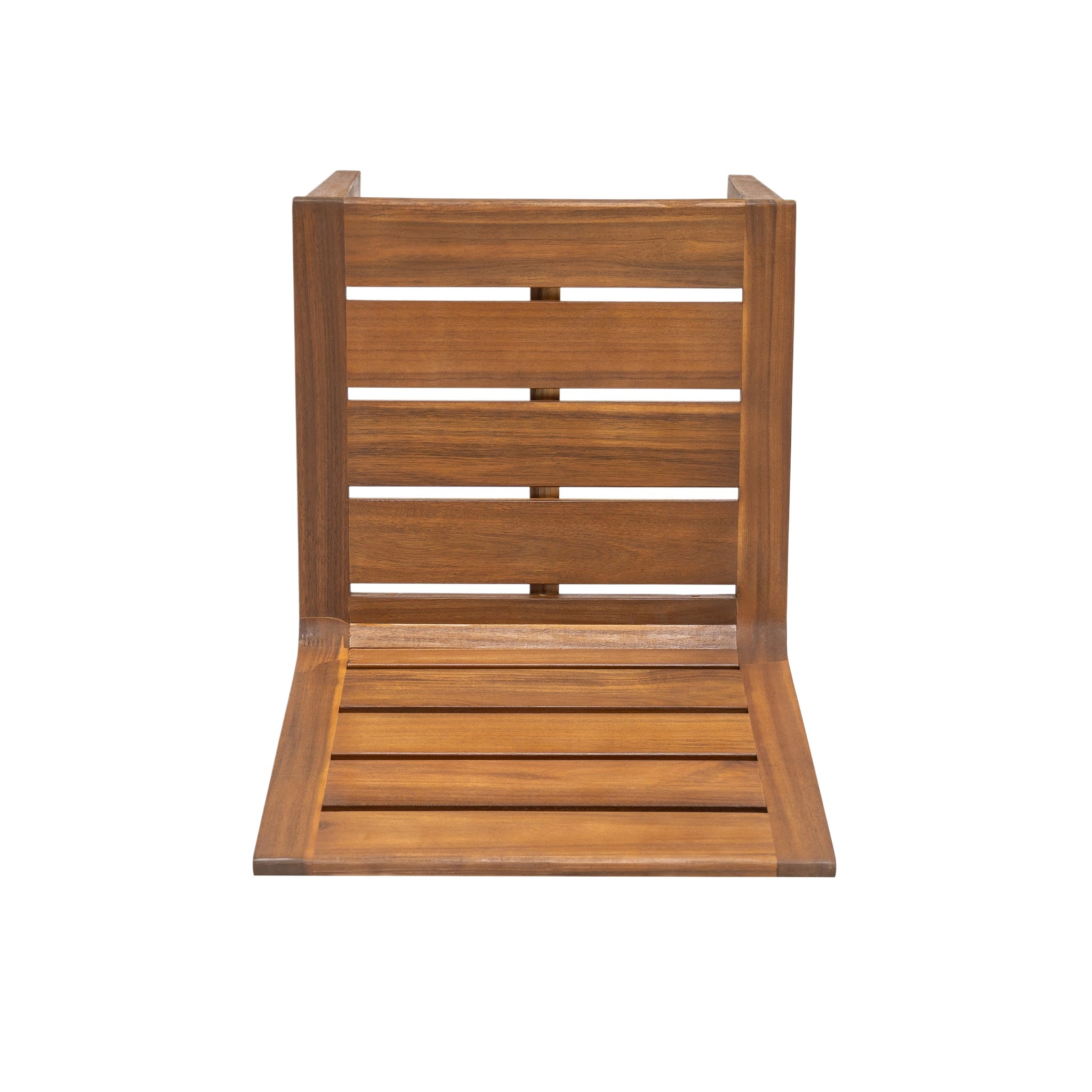 7 Piece Outdoor Acacia Wood Dining Set, 71" Teak Finish Rectangular Table with 6 Slatted Back Chairs by HouseOfZazla