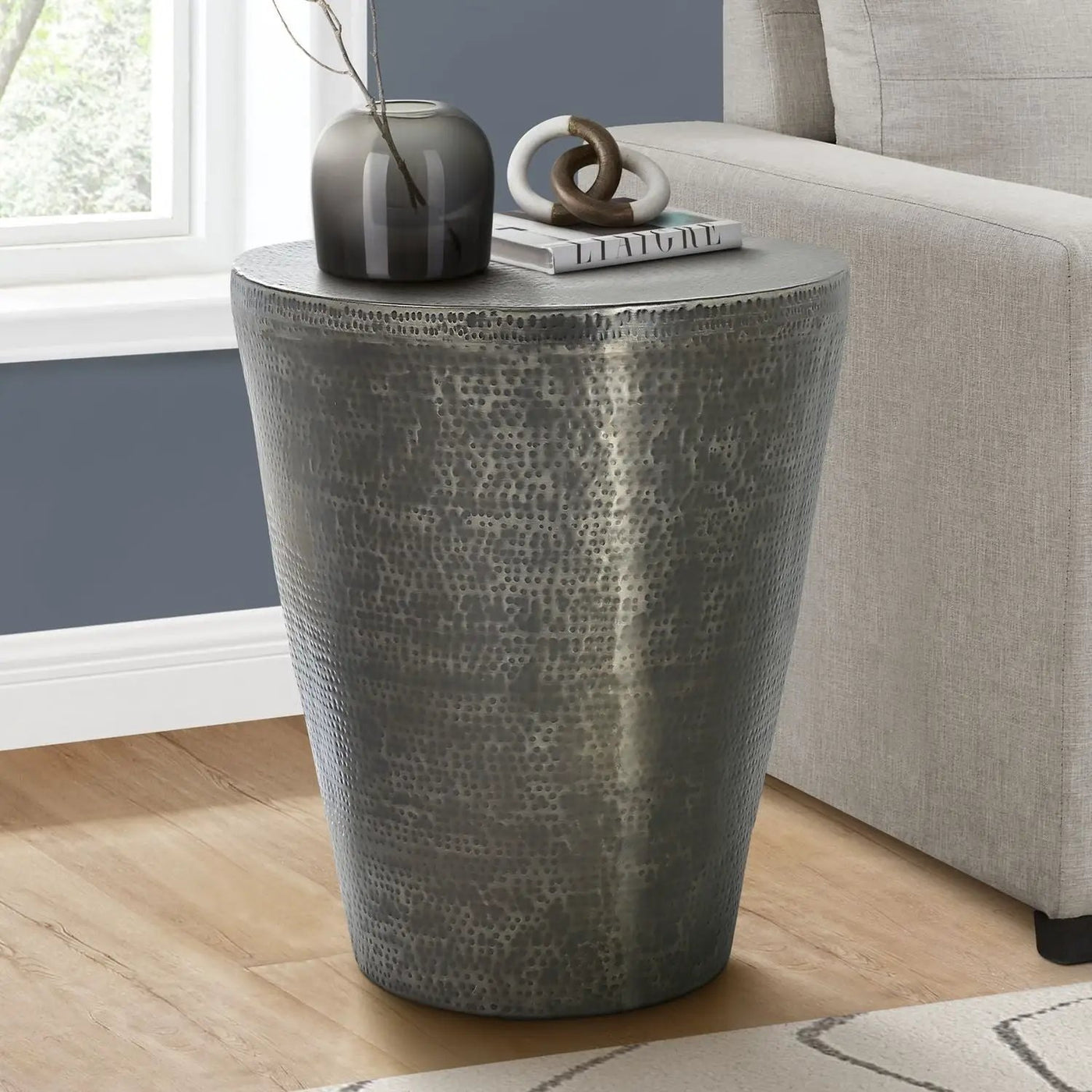 Drum Accent Side Table, Elegant Design by Unique Piece Furniture
