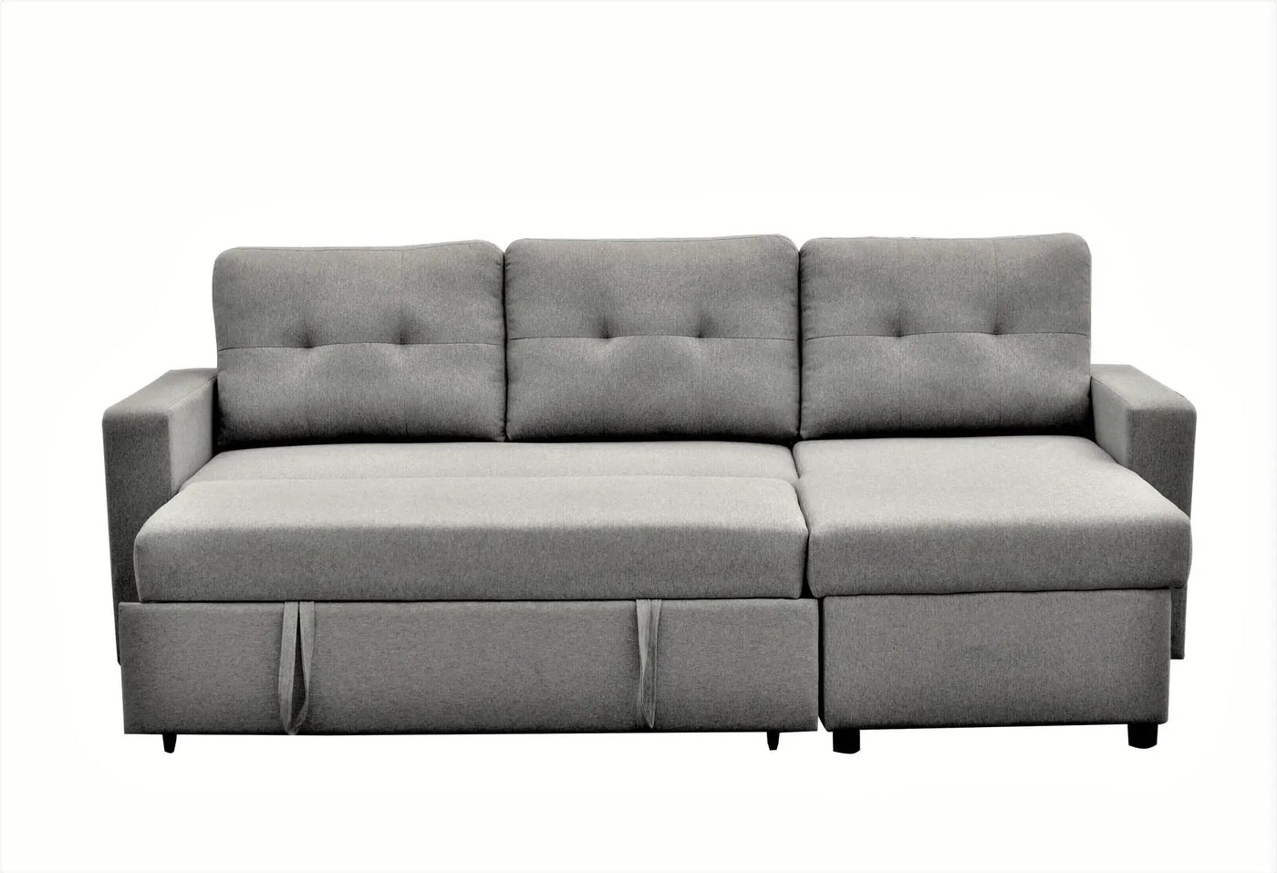 Convertible L Shaped Sectional Sleeper Sofa Bed, Saving Pull Out Couch by Unique Piece Furniture