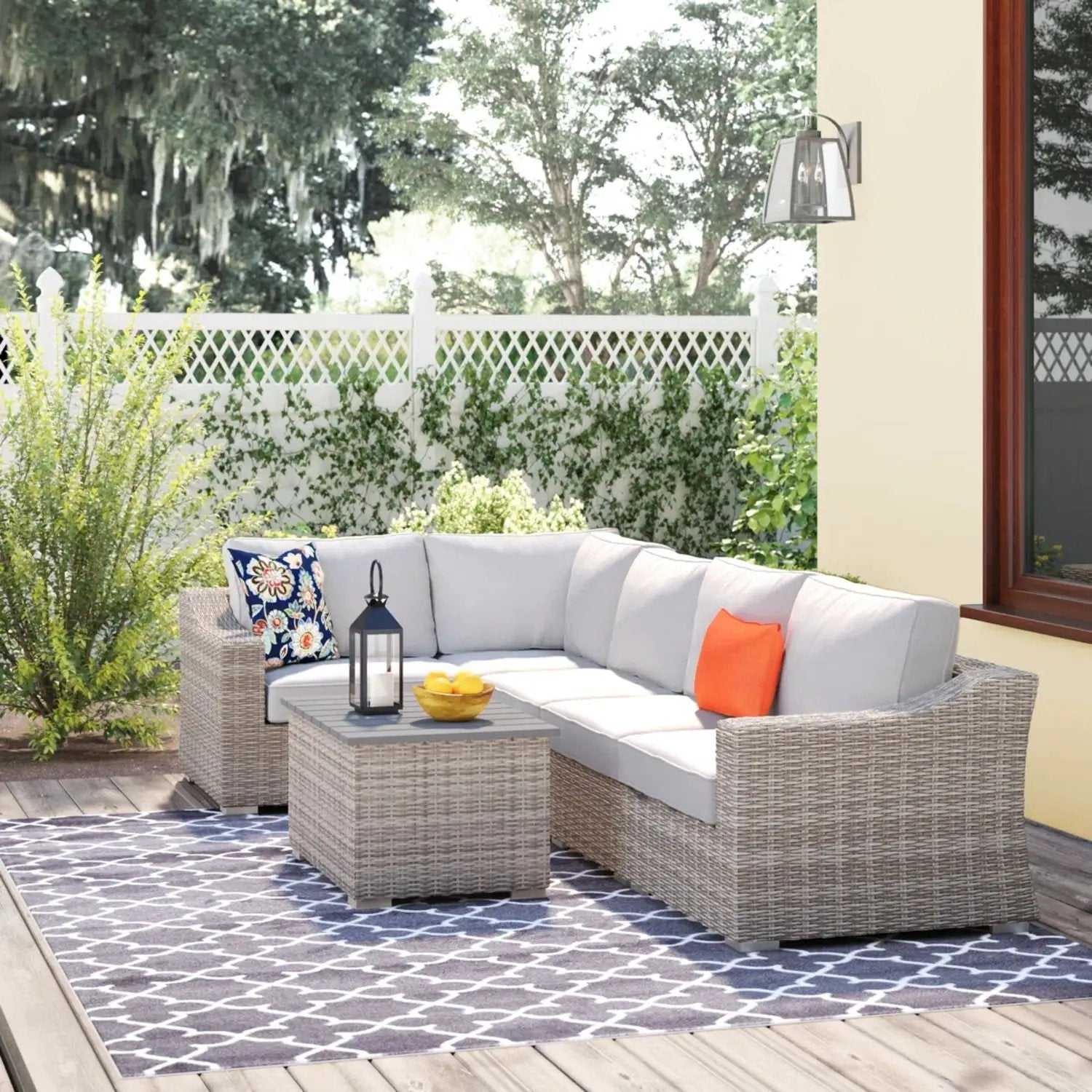 Stylish Sofa Seating Group With Cushions Perfect For Outdoor Gatherings by HouseOfZazla