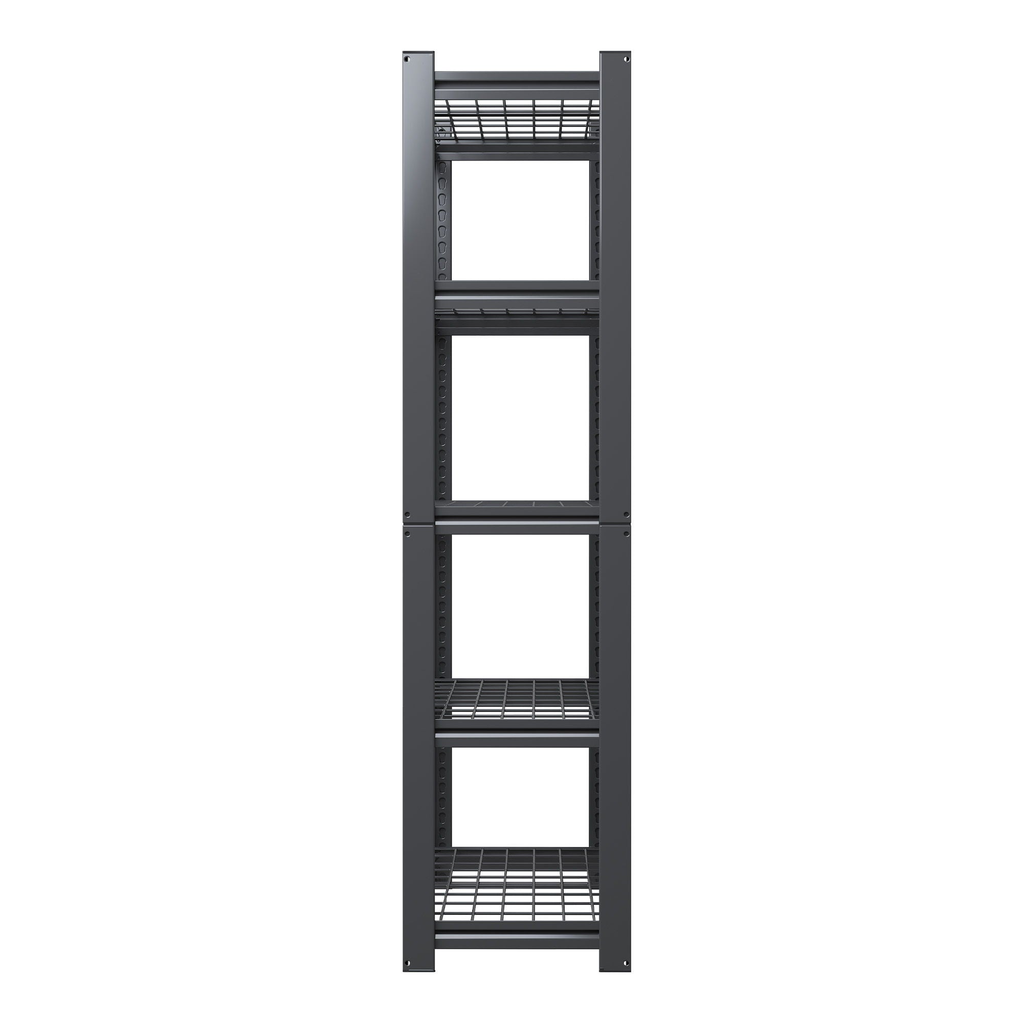 Heavy Duty 5 Tier Adjustable Metal Mesh Storage Rack With 2000 Lbs Capacity - Brushed Nickel by HouseOfZazla