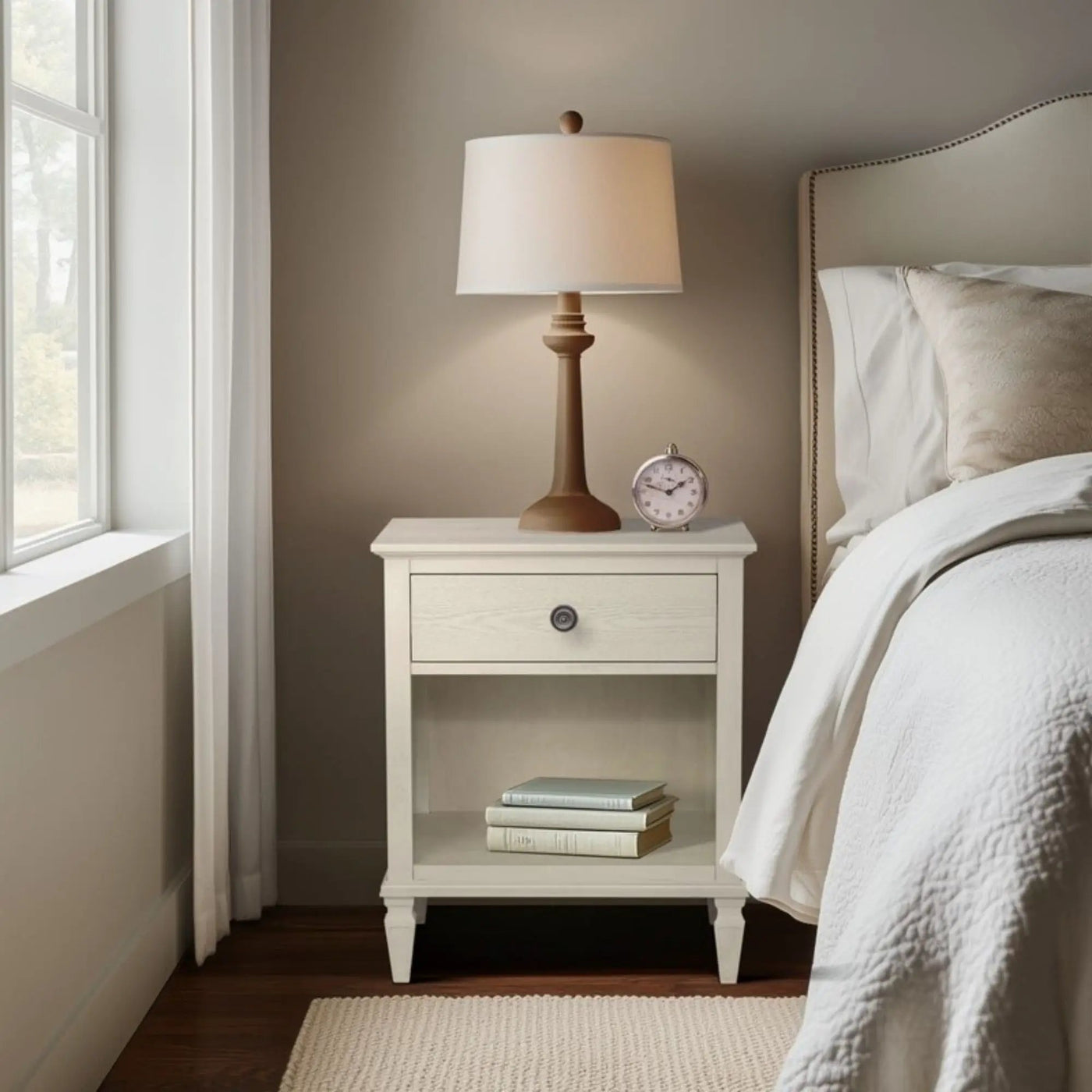 Victoria - Nightstand With Open Storage by HouseOfZazla