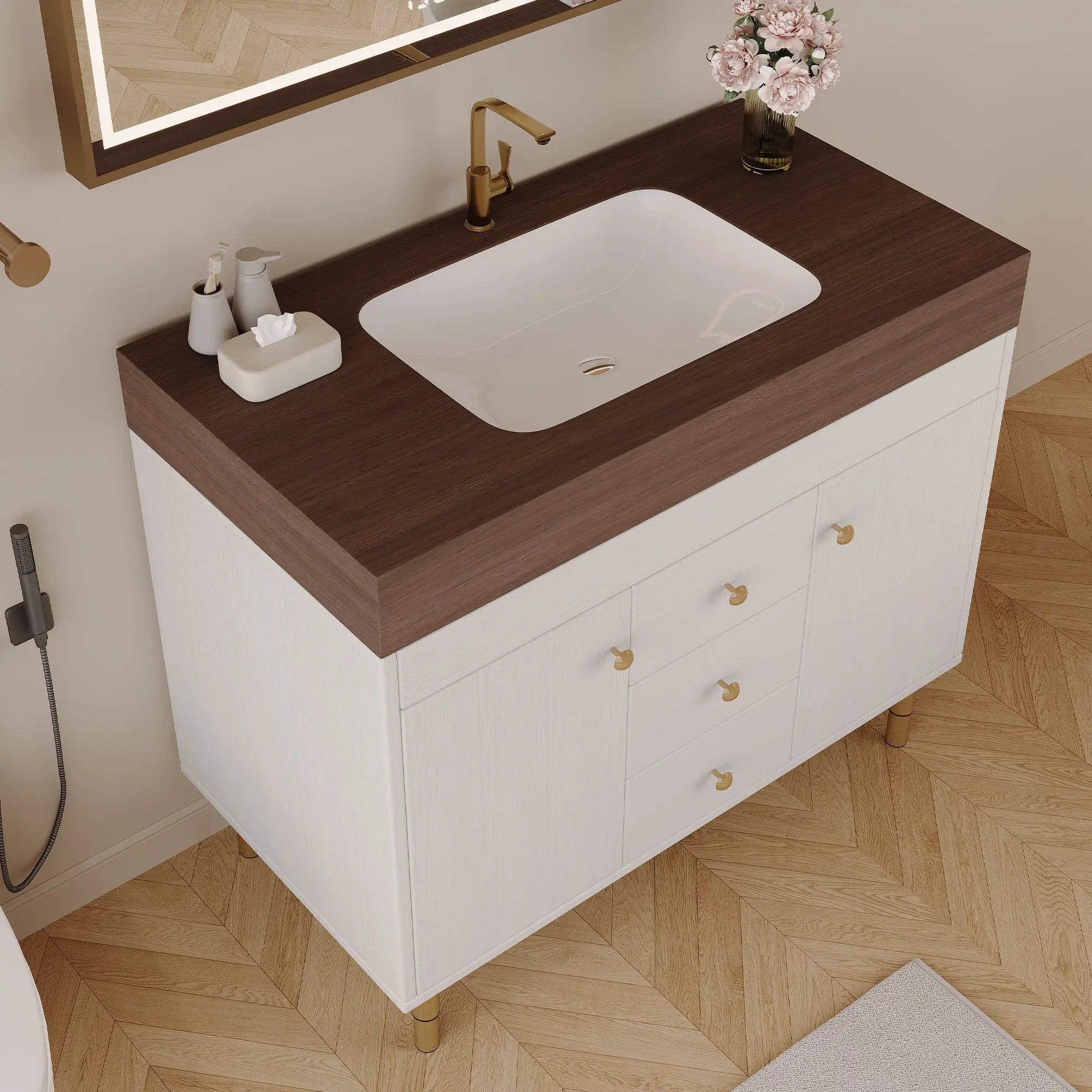 36 In Modern Free-Standing Bathroom Vanity With Ceramic Sink by HouseOfZazla