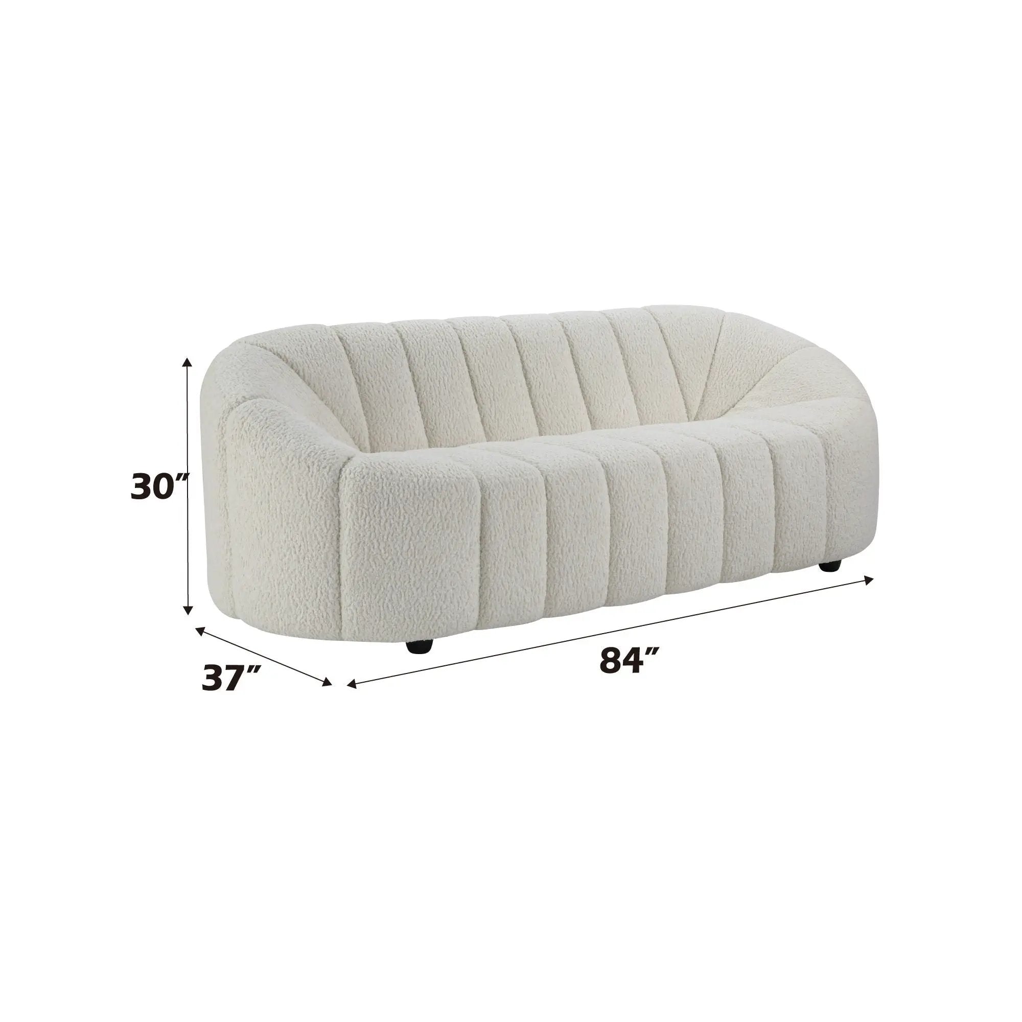 Osmash - Teddy Sherpa Sofa - White by HouseOfZazla