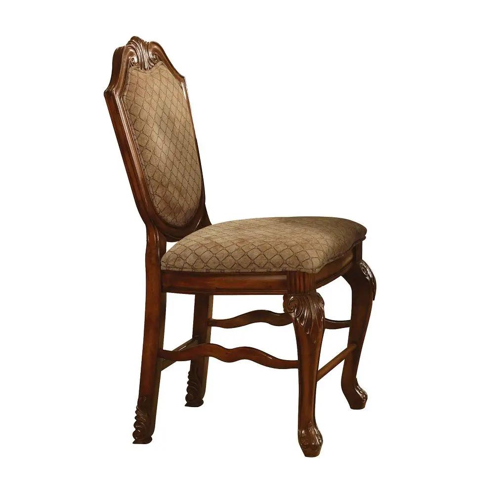 Chateau De Ville - Counter Height Chair (Set of 2) - Fabric & Cherry by Unique Piece Furniture