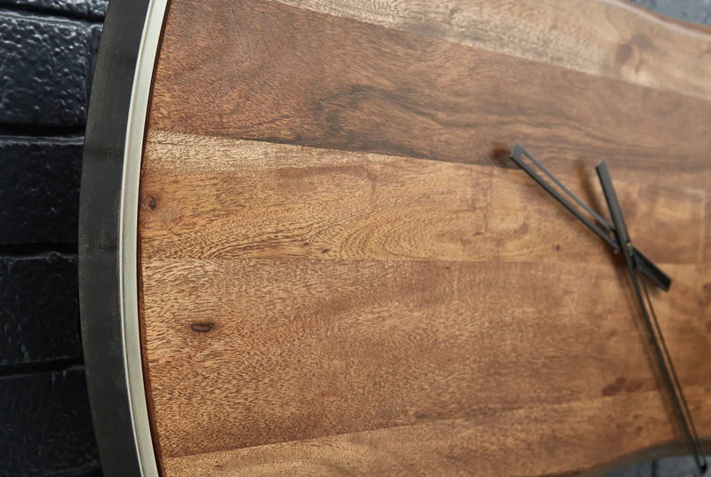 Panchali - Wall Clock - Brown / Silver Finish by Unique Piece Furniture