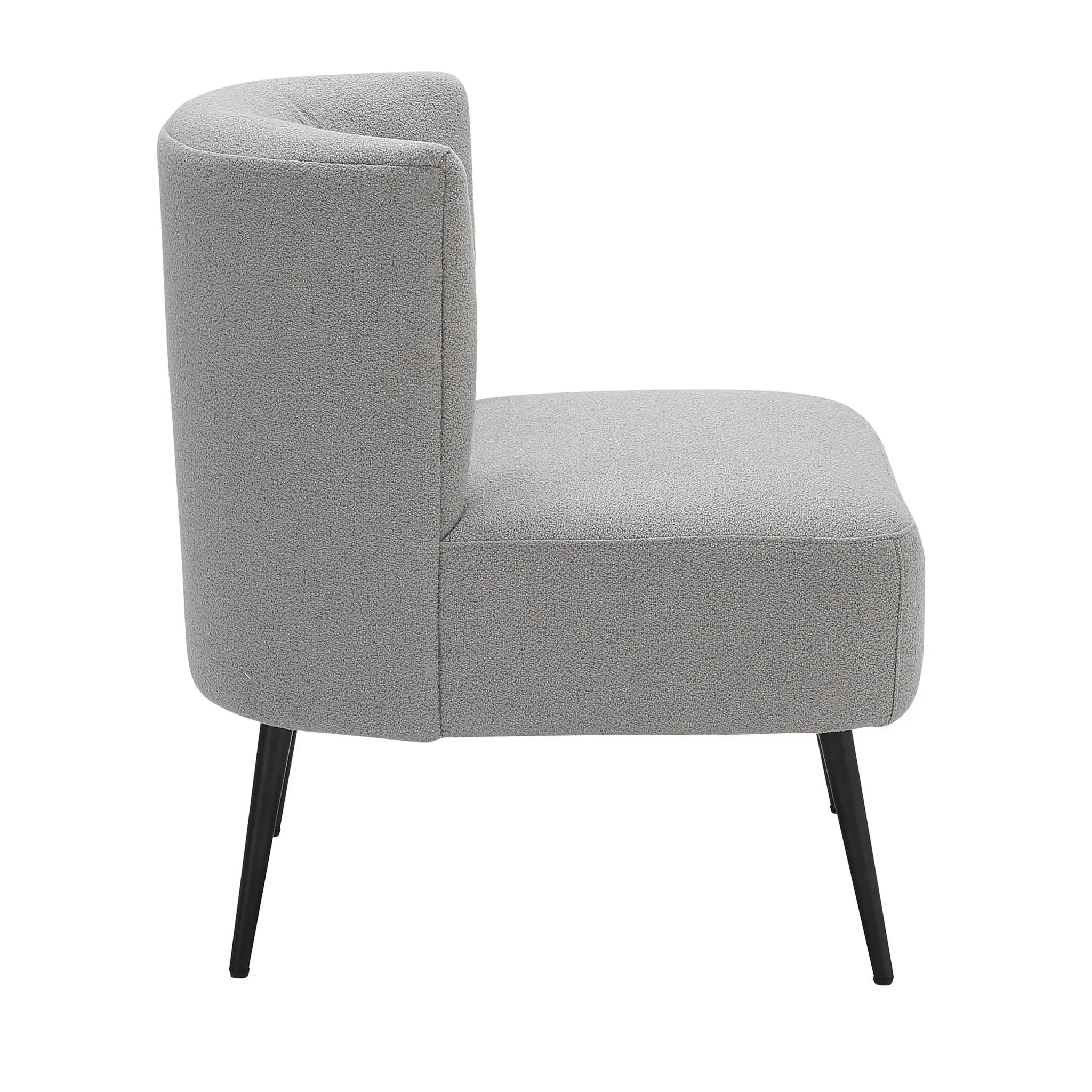 Fran - Contemporary Slipper Chair - Black / Light Gray by Unique Piece Furniture