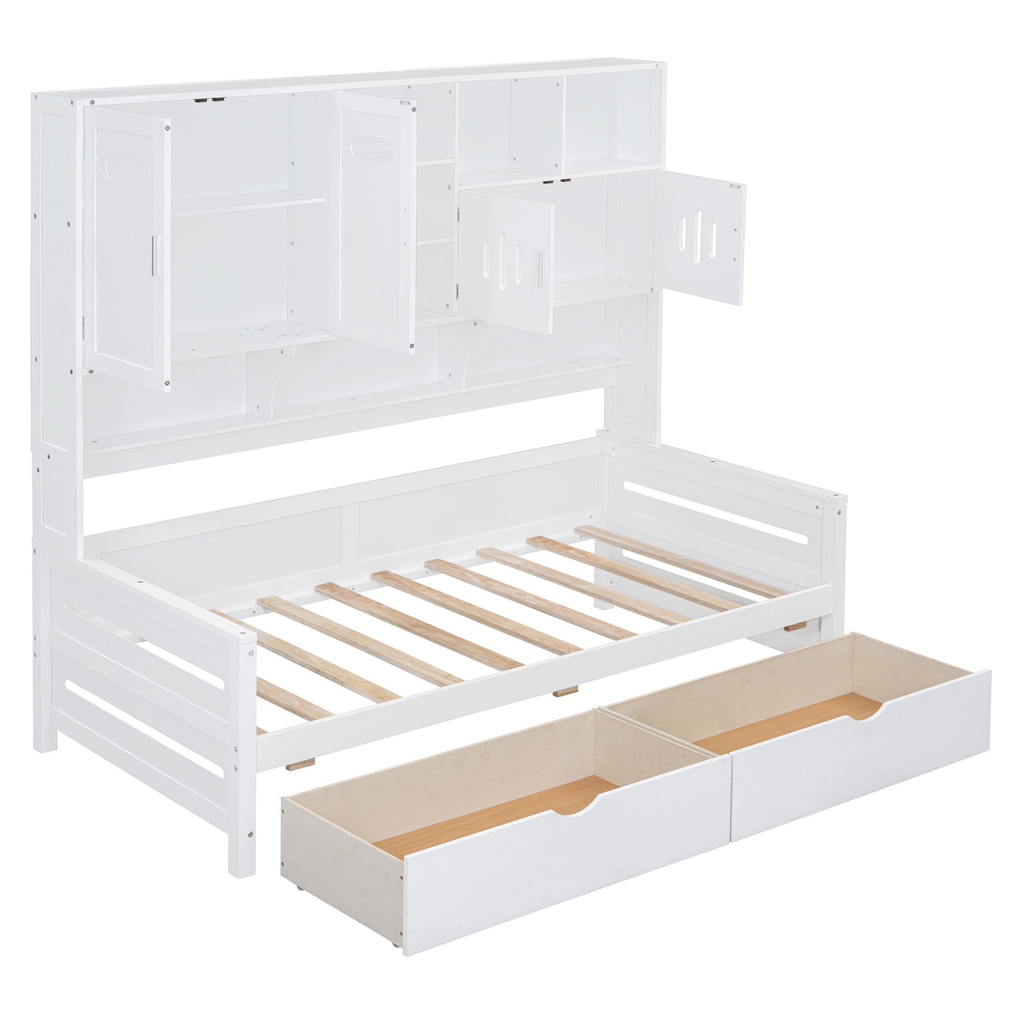 Daybed With All-In-One Cabinet And Shelf by HouseOfZazla