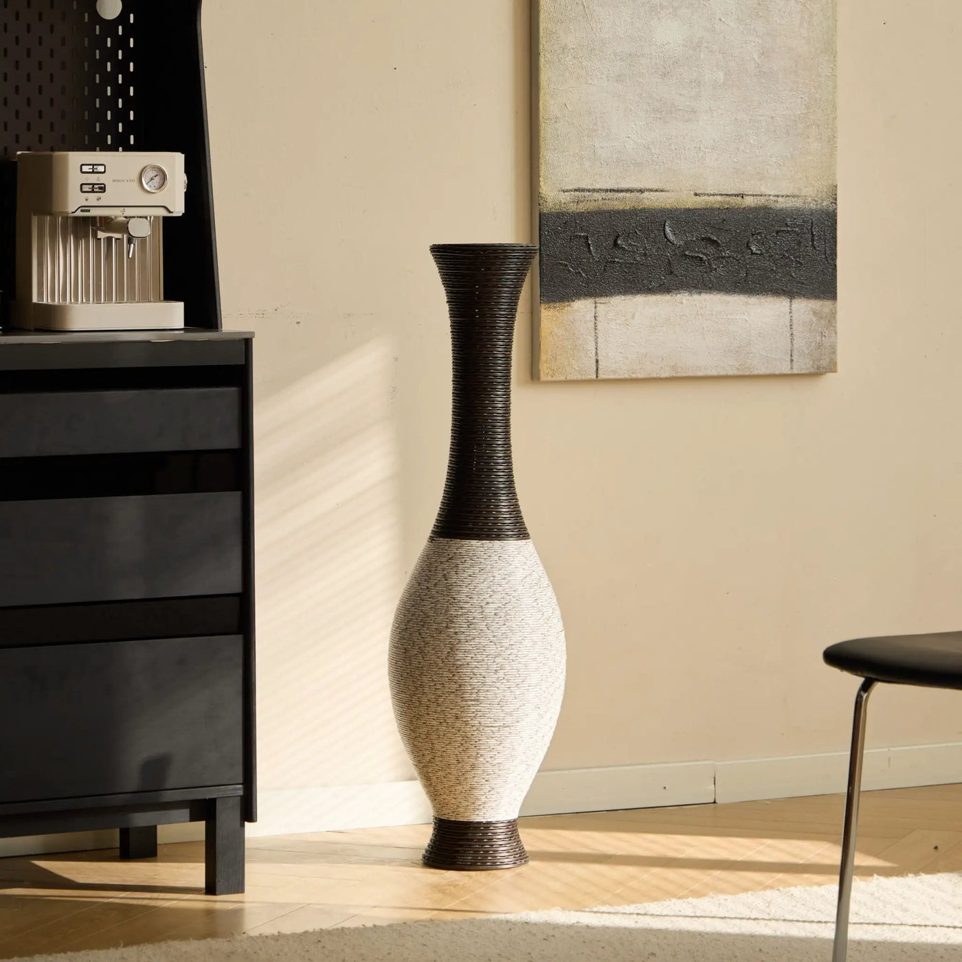 Tall Designer Floor Vase With Elegant 2 Tone by HouseOfZazla
