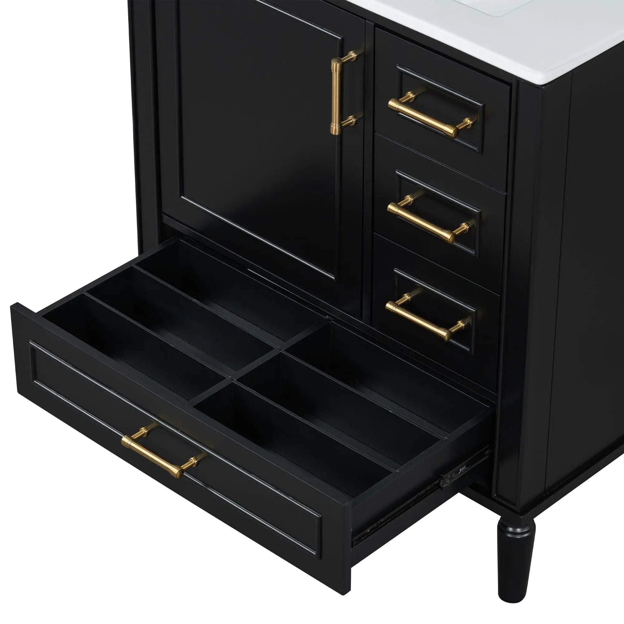Traditional Bathroom Vanity Set With Soft Close Doors